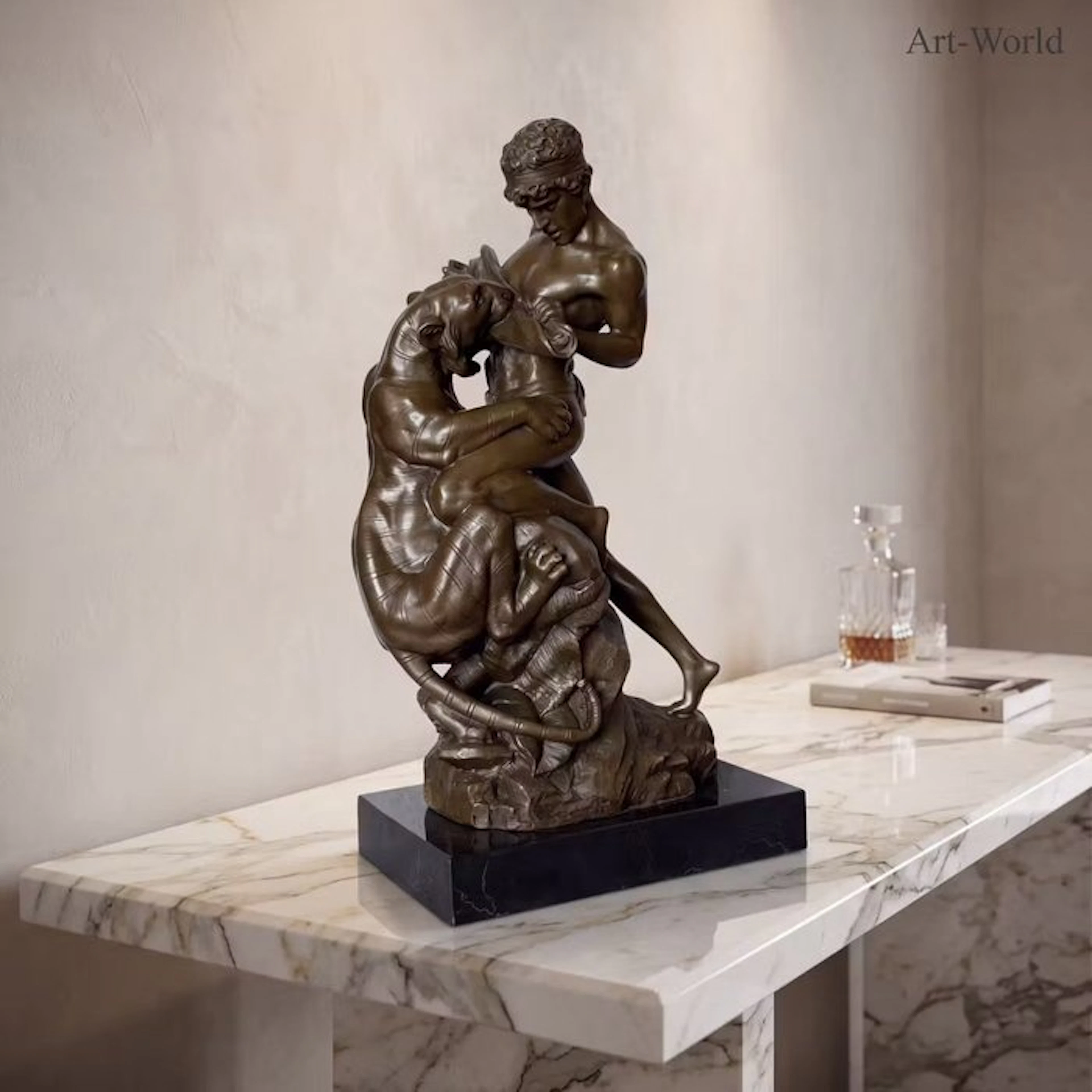 Statue, “The struggle for life” Naar: Drouot 35.5 cm /...