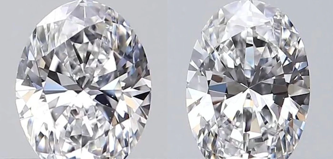 2 pcs Diamond (Natural) - 0.80 ct - Oval - D (colourless)...