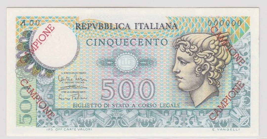 Italy. - 500 Lire - 1974 - Campione - Pick 94s (No reserve price)