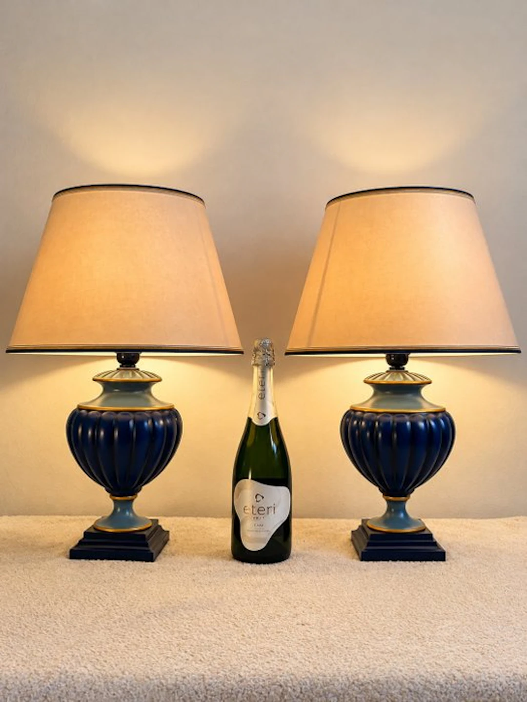 Maison Le Dauphin - Table lamp (2) - Ceramic, Metal