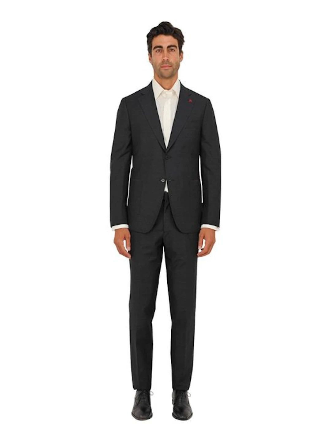 ISAIA NAPOLI - 50 IT - Dark Gray Hand-Sewn Suit Wool...