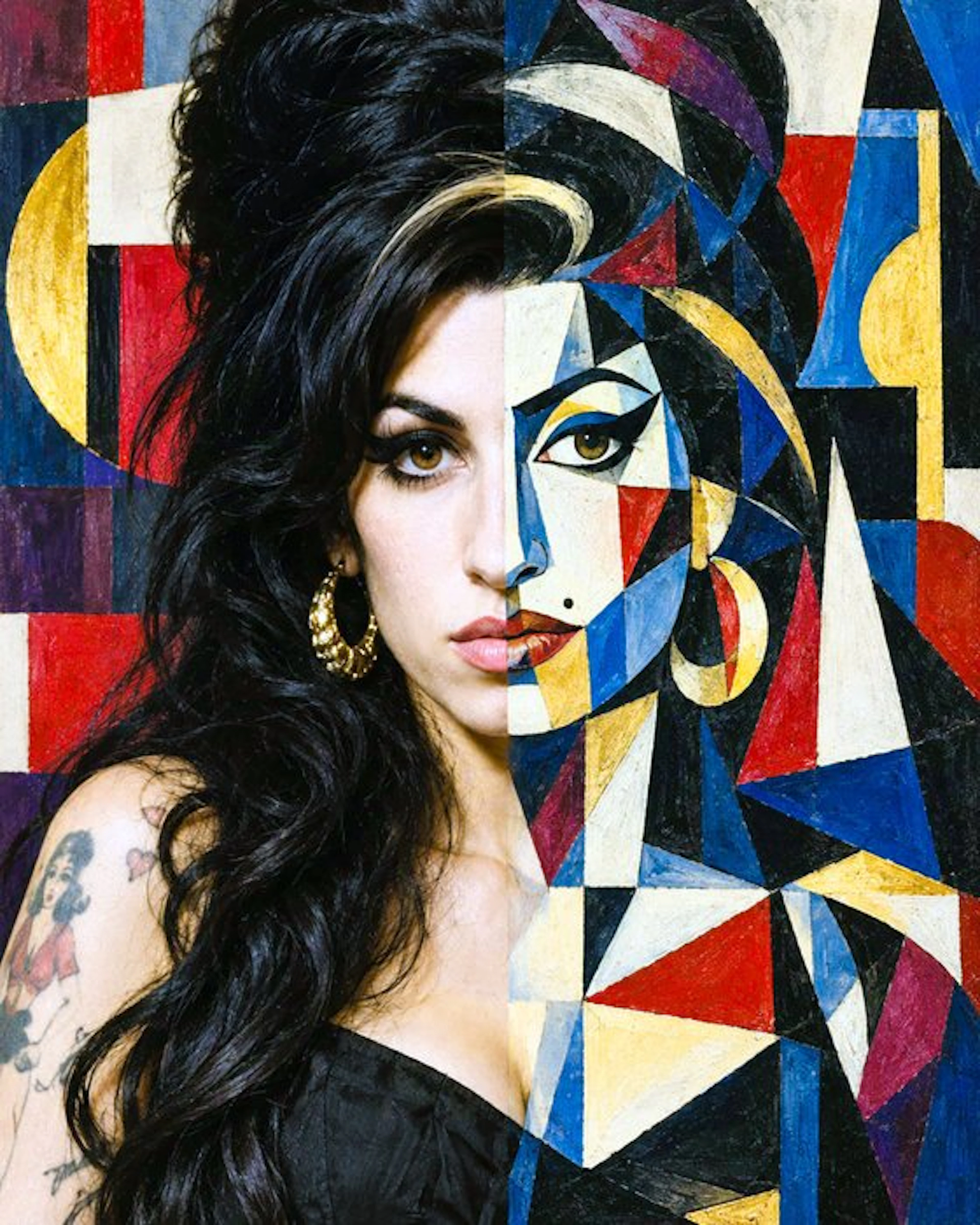 Jacon Art - Amy Winehouse - BACK TO BLACK IN CUBISM 1/7