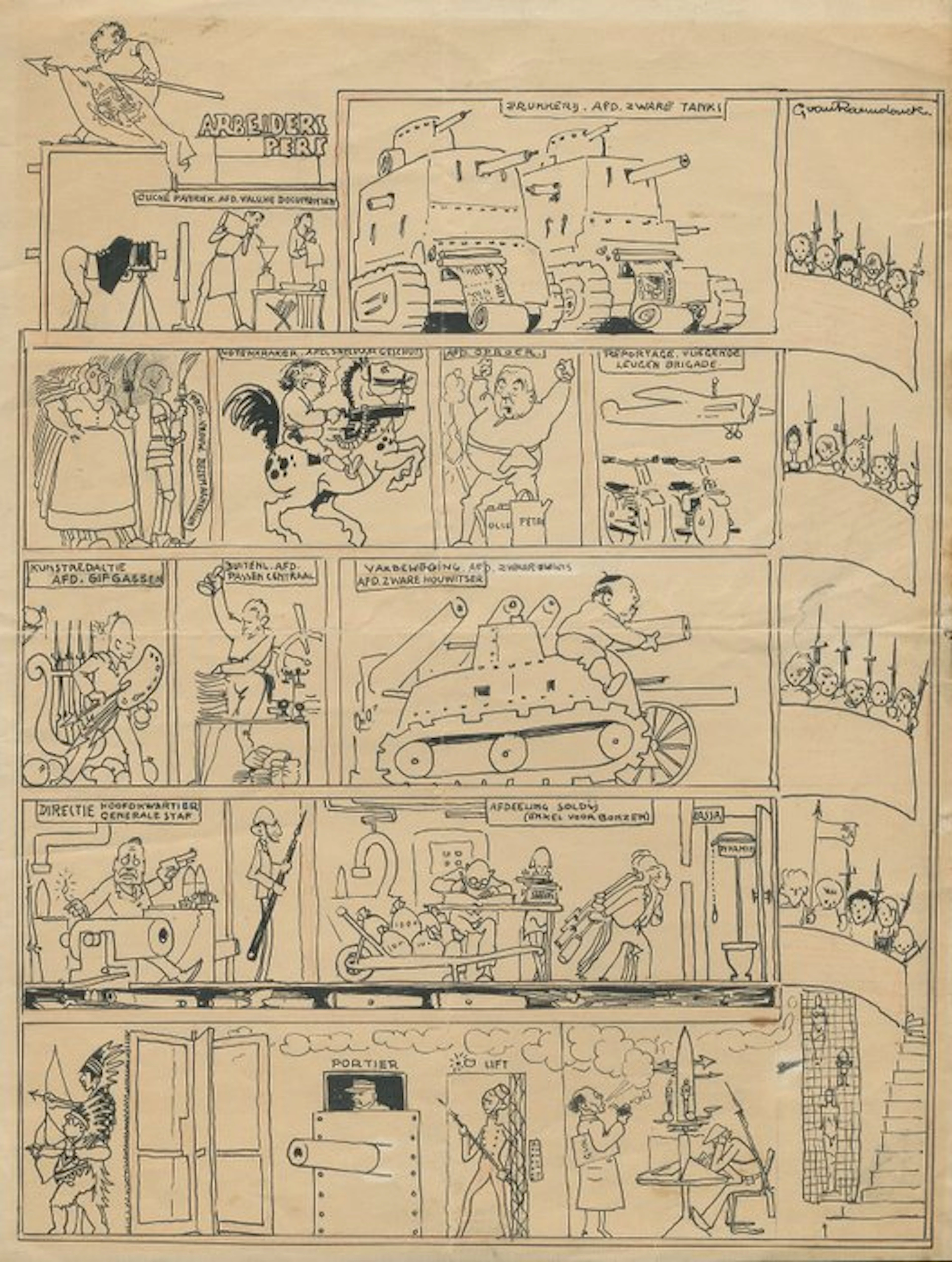 George van Raemdonck - 1 Original pencil drawing...