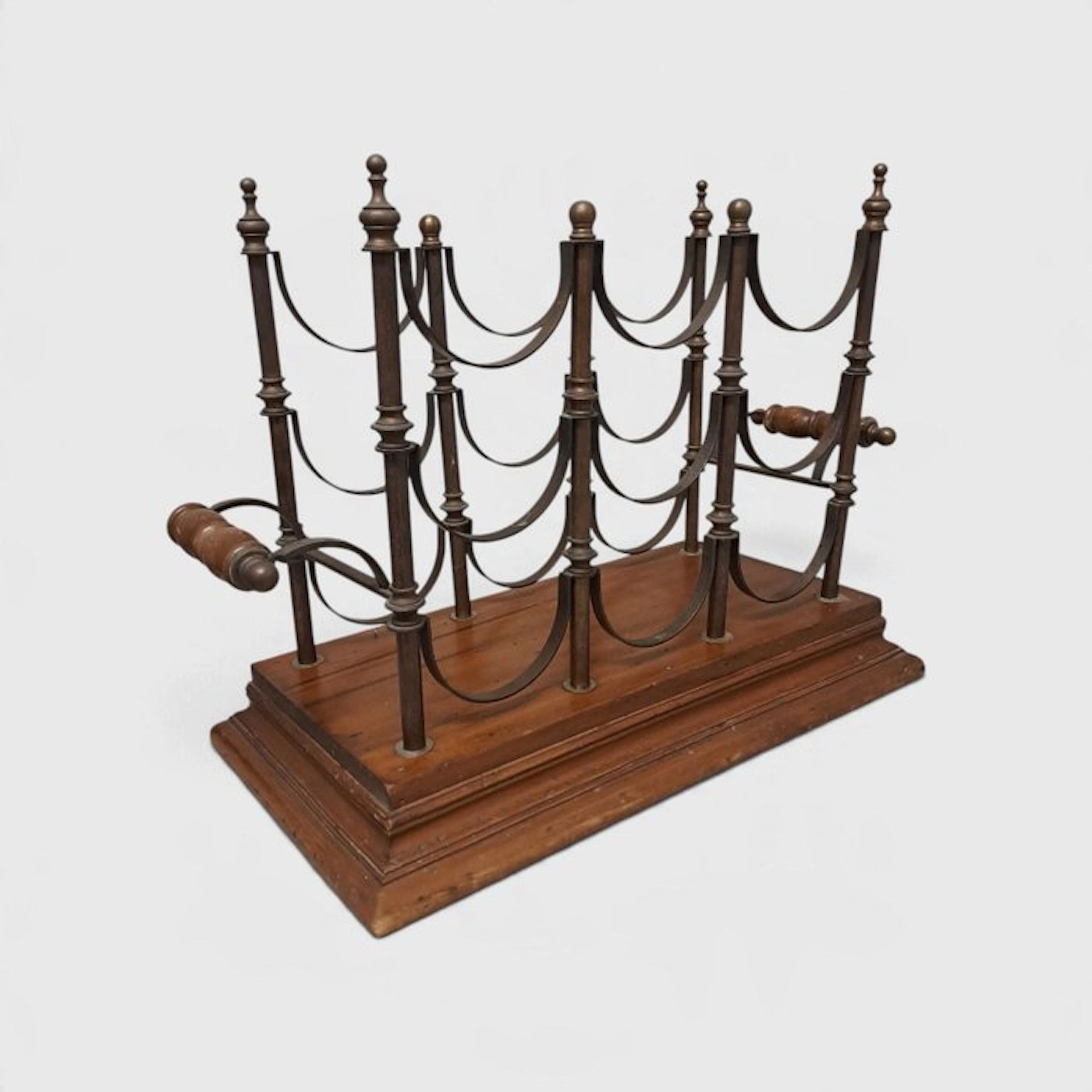Wine rack - Wood, Copper - Wine rack / champagne rack