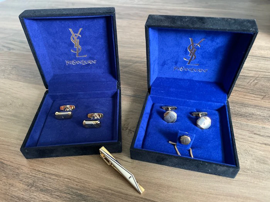 Yves Saint Laurent - Metall - Manschettknappar - YSL