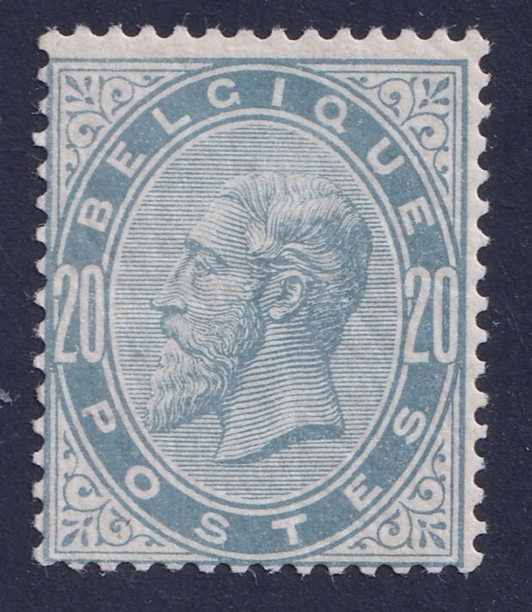 Belgium 1883 - 20c Pearl Gray - Leopold II - Mint - OBP/COB 39