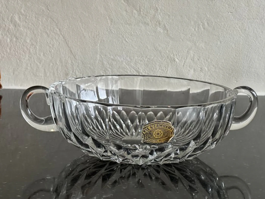 Val Saint Lambert - Serving dish - Crystal - Bowl / Signed / Marked