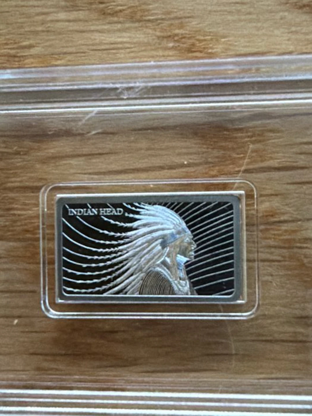 World. Platin Bar Indian Head , 1/100 oz (.999) (No reserve price)