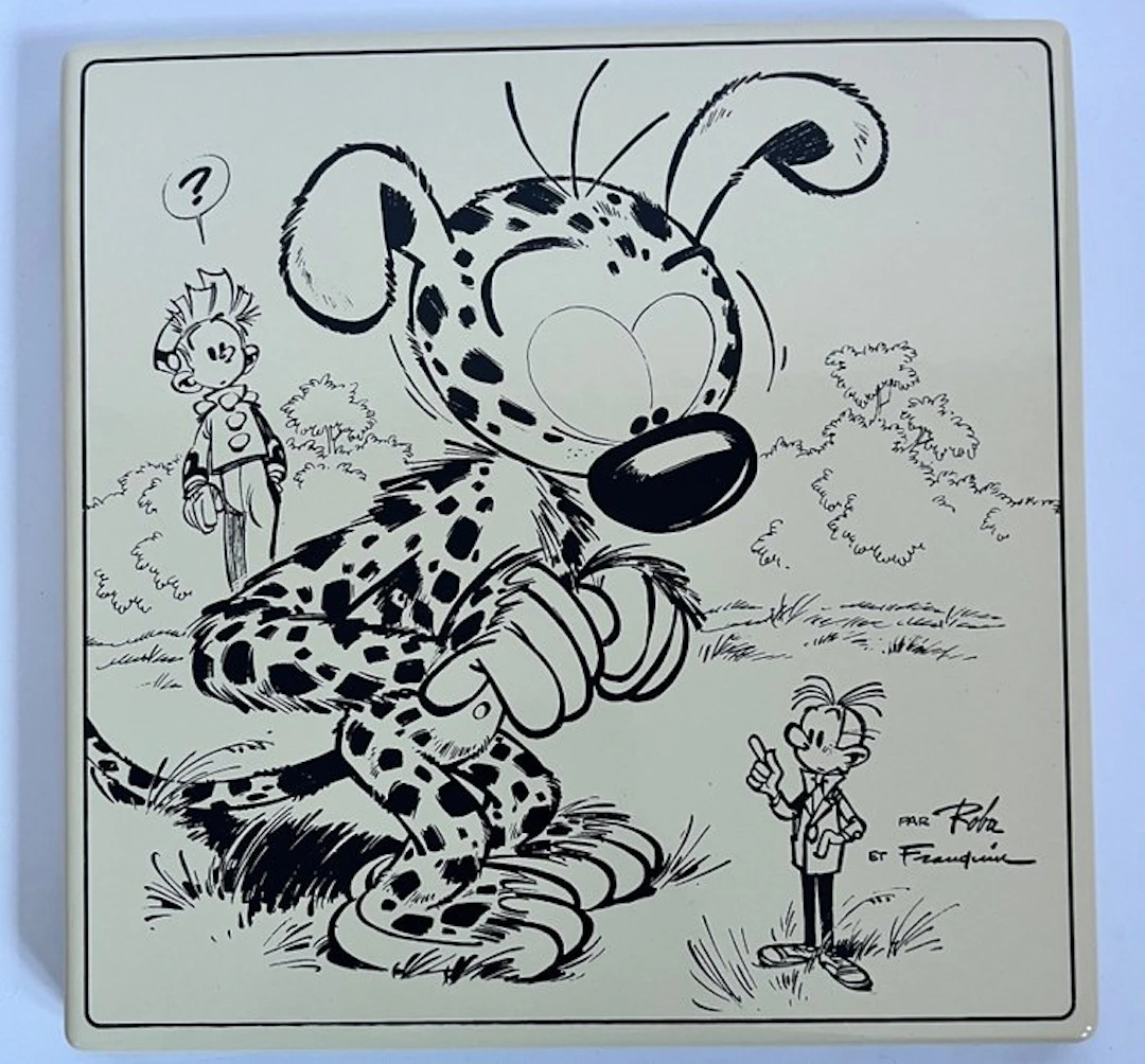 L'Emaillerie Belge - Spirou et Fantasio - Plaque émaillée...