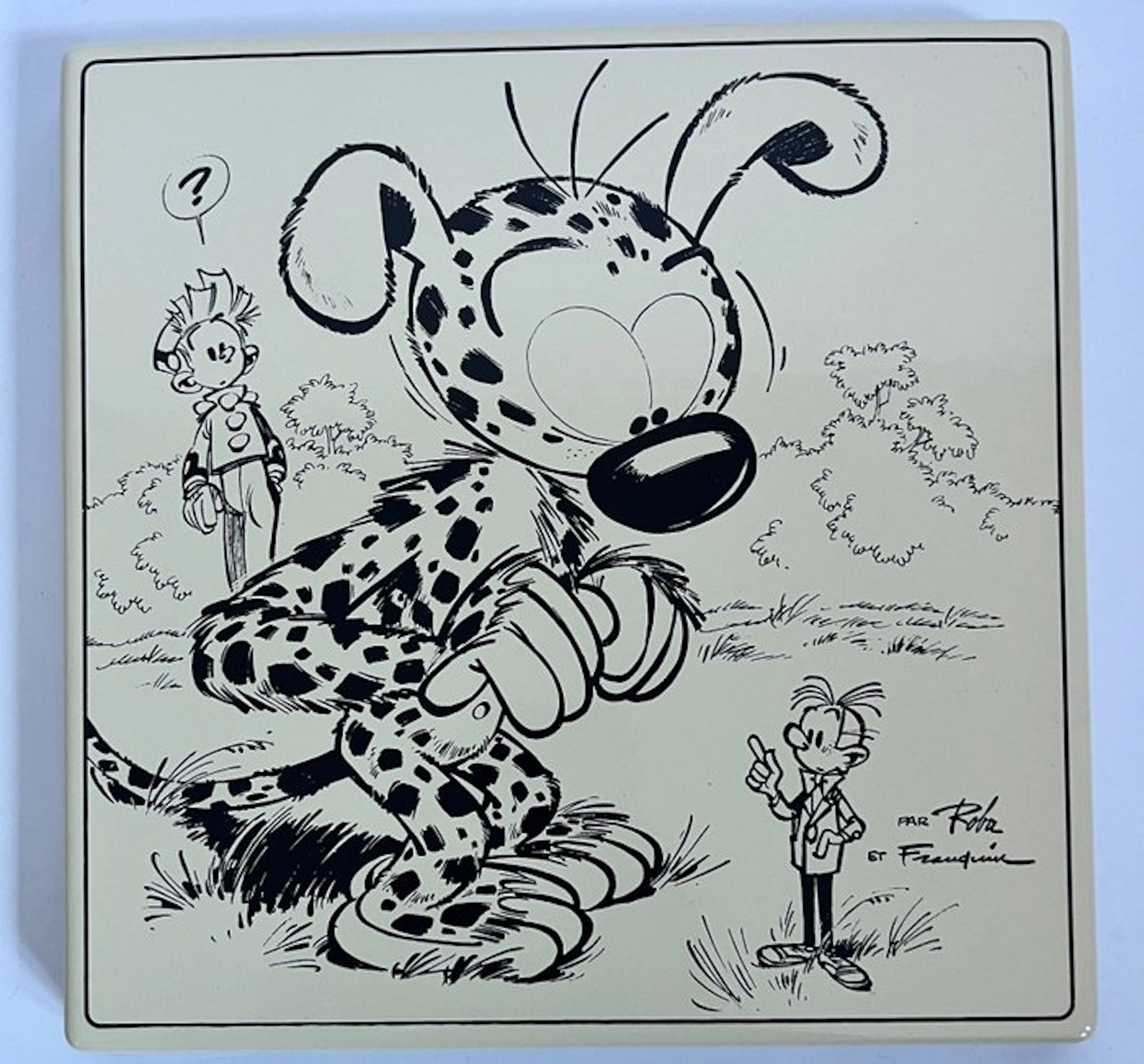 L'Emaillerie Belge - Spirou et Fantasio - Plaque émaillée...