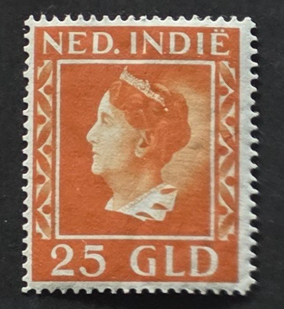 Dutch East Indies 1941 - 25-guilder stamp of Queen Wilhelmina - NVPH # 289
