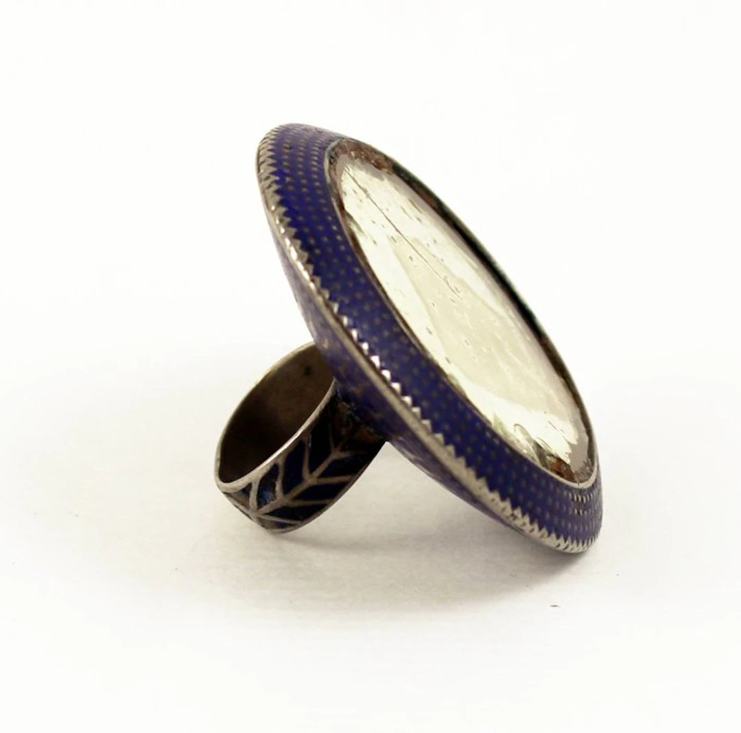 Big ring - Silver, Enamel - Pakistan - first half of the 20th century