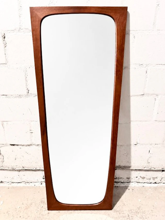 Wall mirror - Teak - asymmetrical