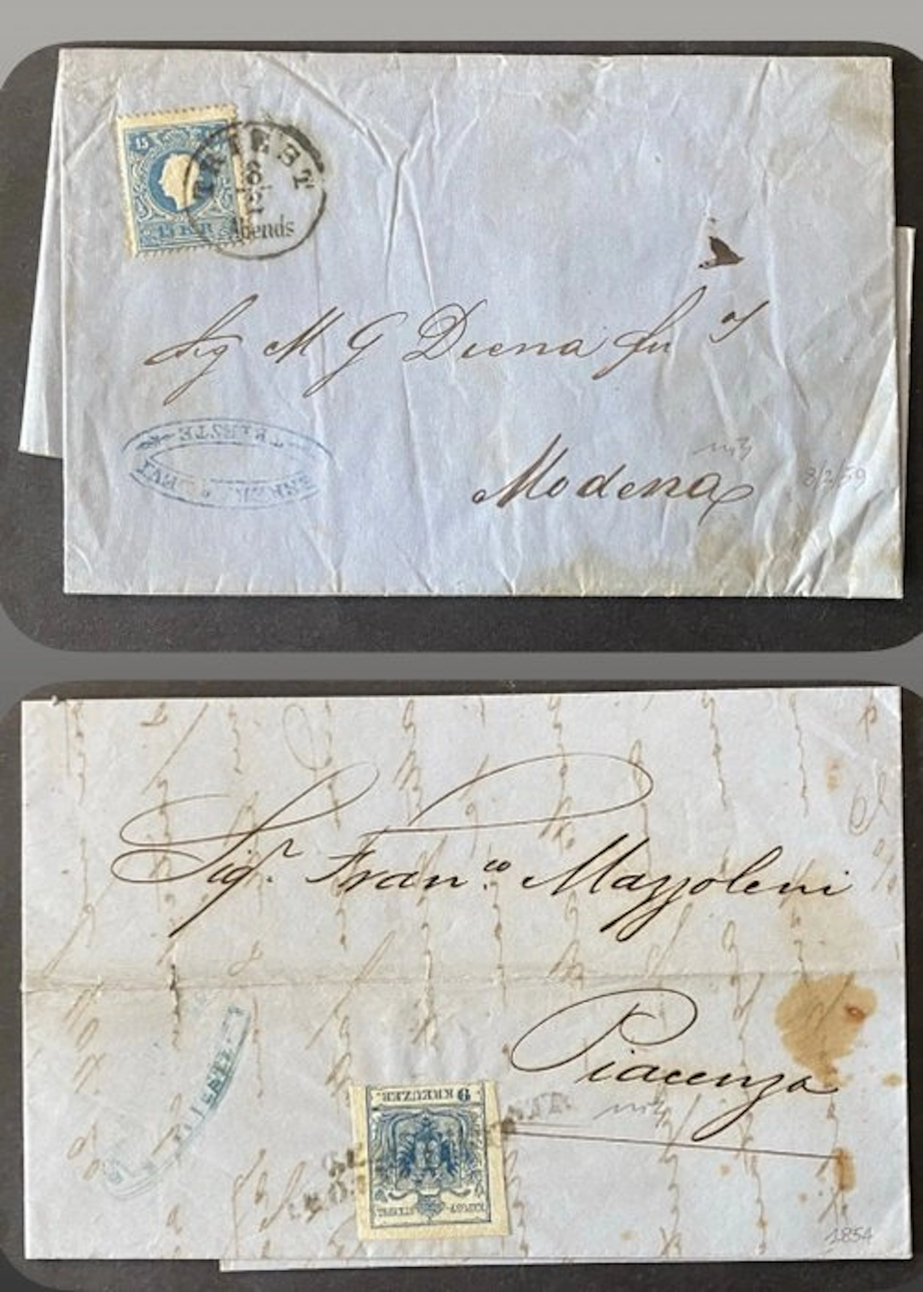 Austria 1850/1859 - Austria 1854/1857 postal history for...