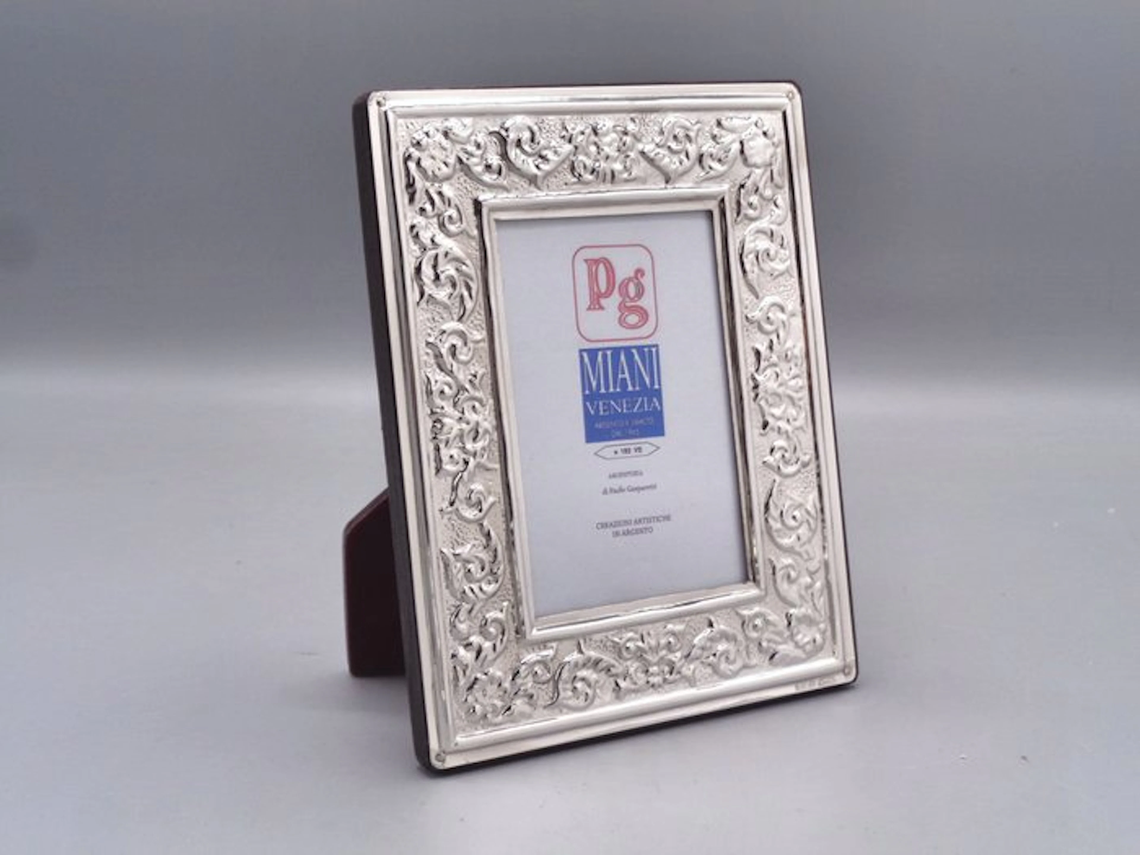 PG-Miani Argenteria - Picture frame - .925 silver - Leaves 6x9