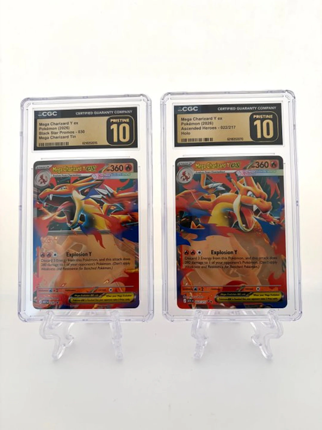 Pokémon - 2 Graded card - Mega Charizard Y ex & Mega Charizard Y ex - CGC 10