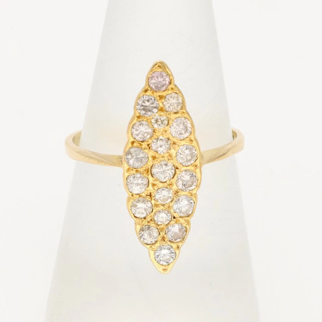 Ring - 19.2 kt. Yellow gold Diamond (Natural)