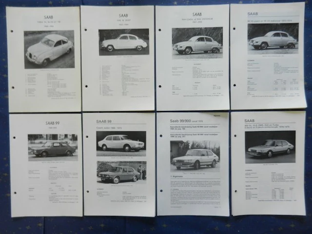 Documentation - Saab - 8 x Saab 1960-1987 Olyslager Autotechnishe Handboeken