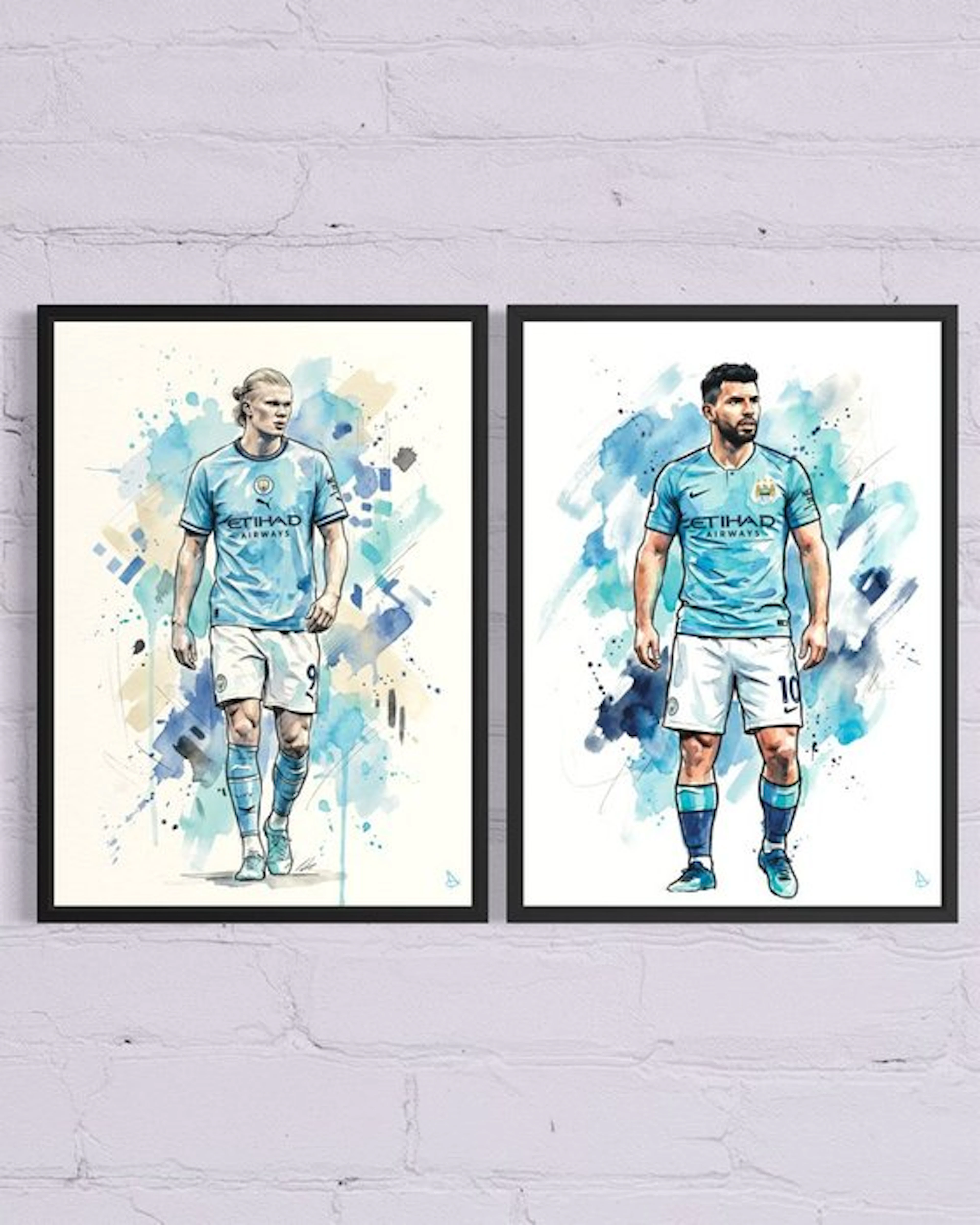 ANDSAL - Lot of 2 Erling Haaland & Sergio Kun Aguero...