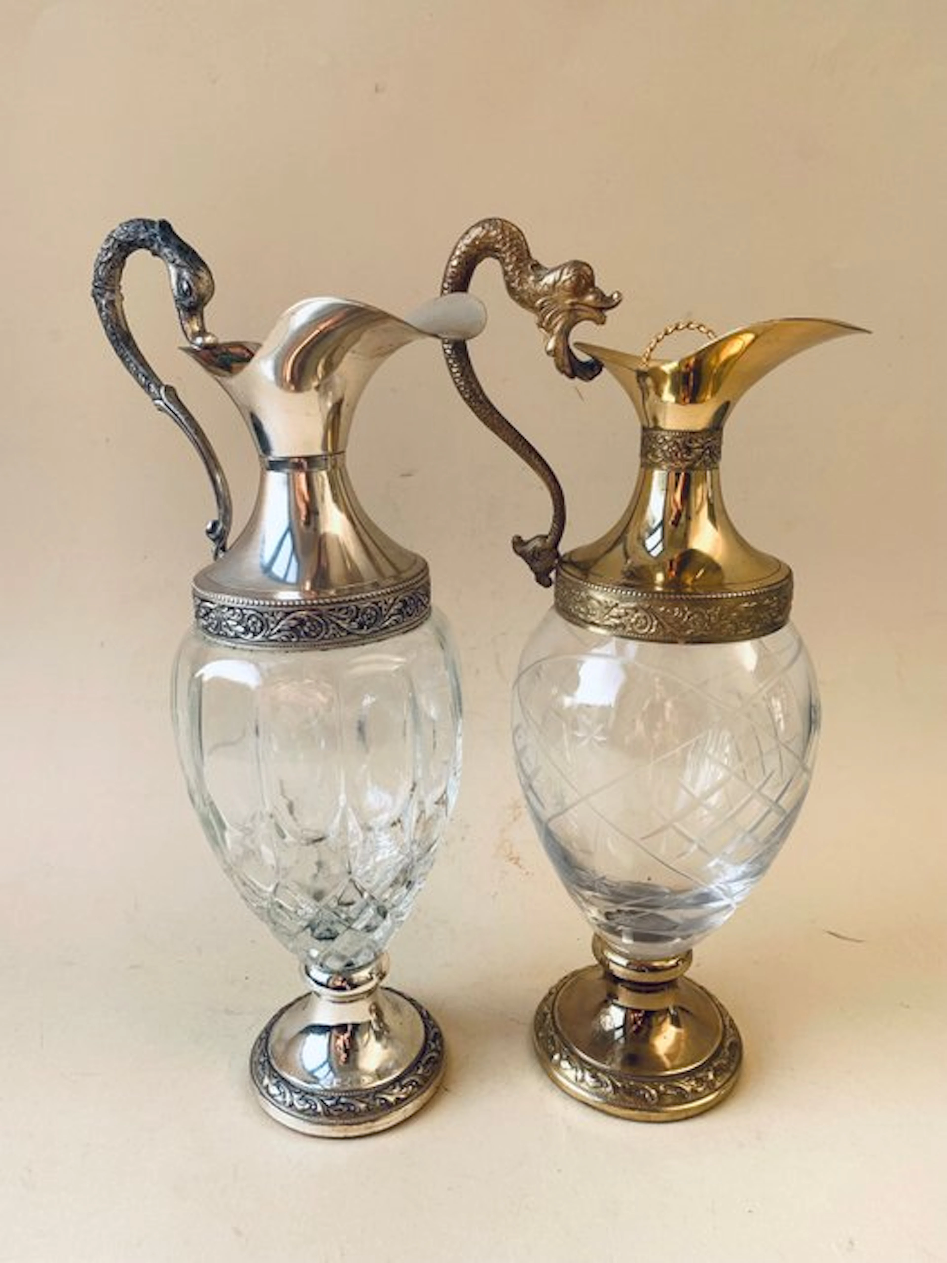 Distillerie Buton - Decanter (2) - Metal, Glass - inspired by ancient times