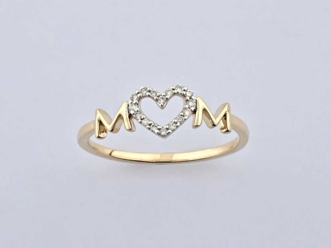 No reserve price - Ring - 14 kt. Yellow gold - 0.07ct. tw. Diamond (Natural)