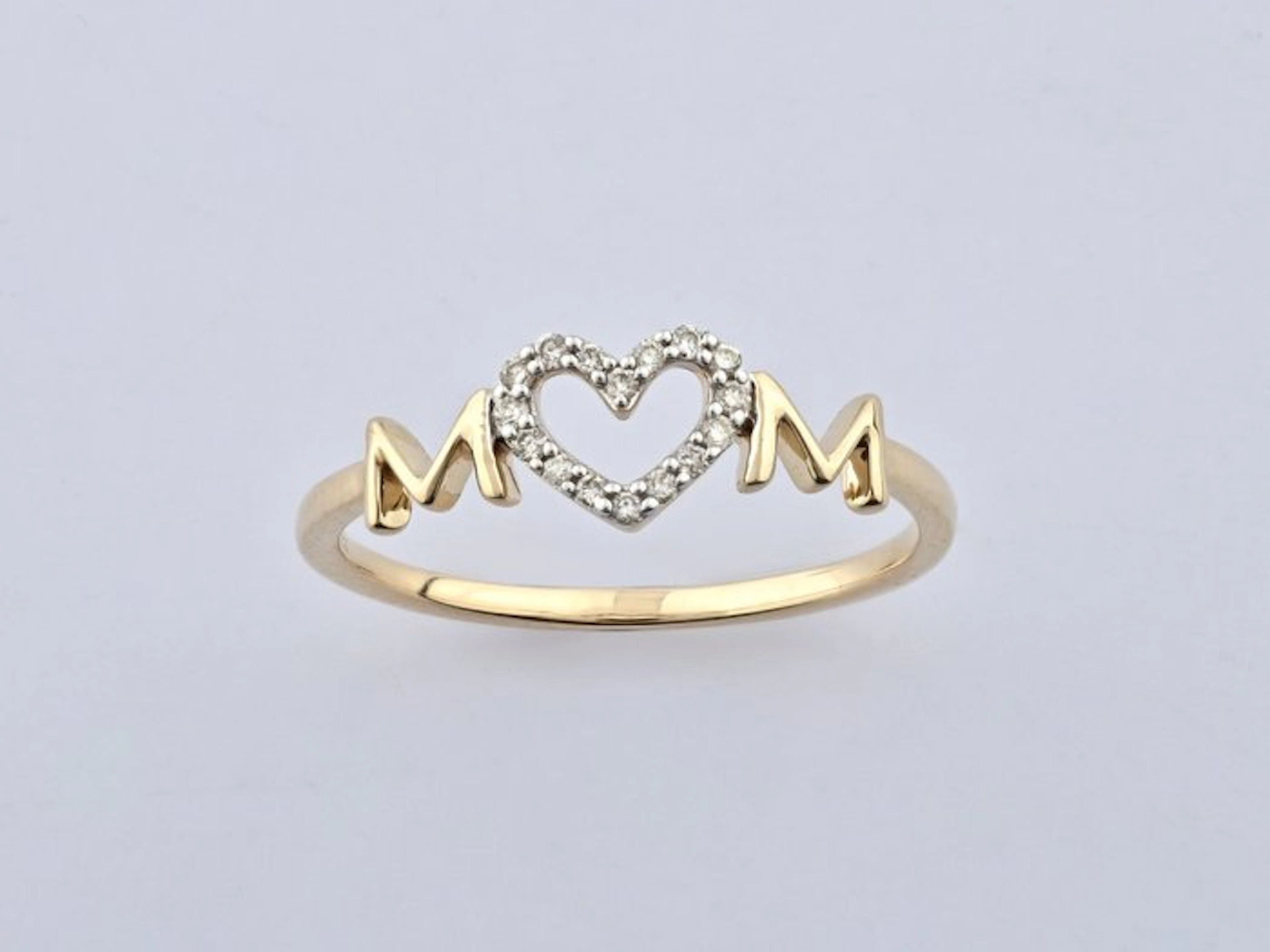 No reserve price - Ring - 14 kt. Yellow gold - 0.07ct. tw. Diamond (Natural)