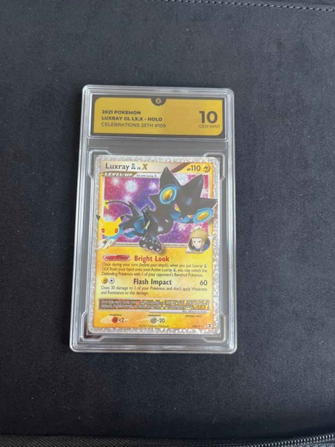 Pokémon - 1 Graded card - Luxray #109 25th Celebrations Foil - GG 10