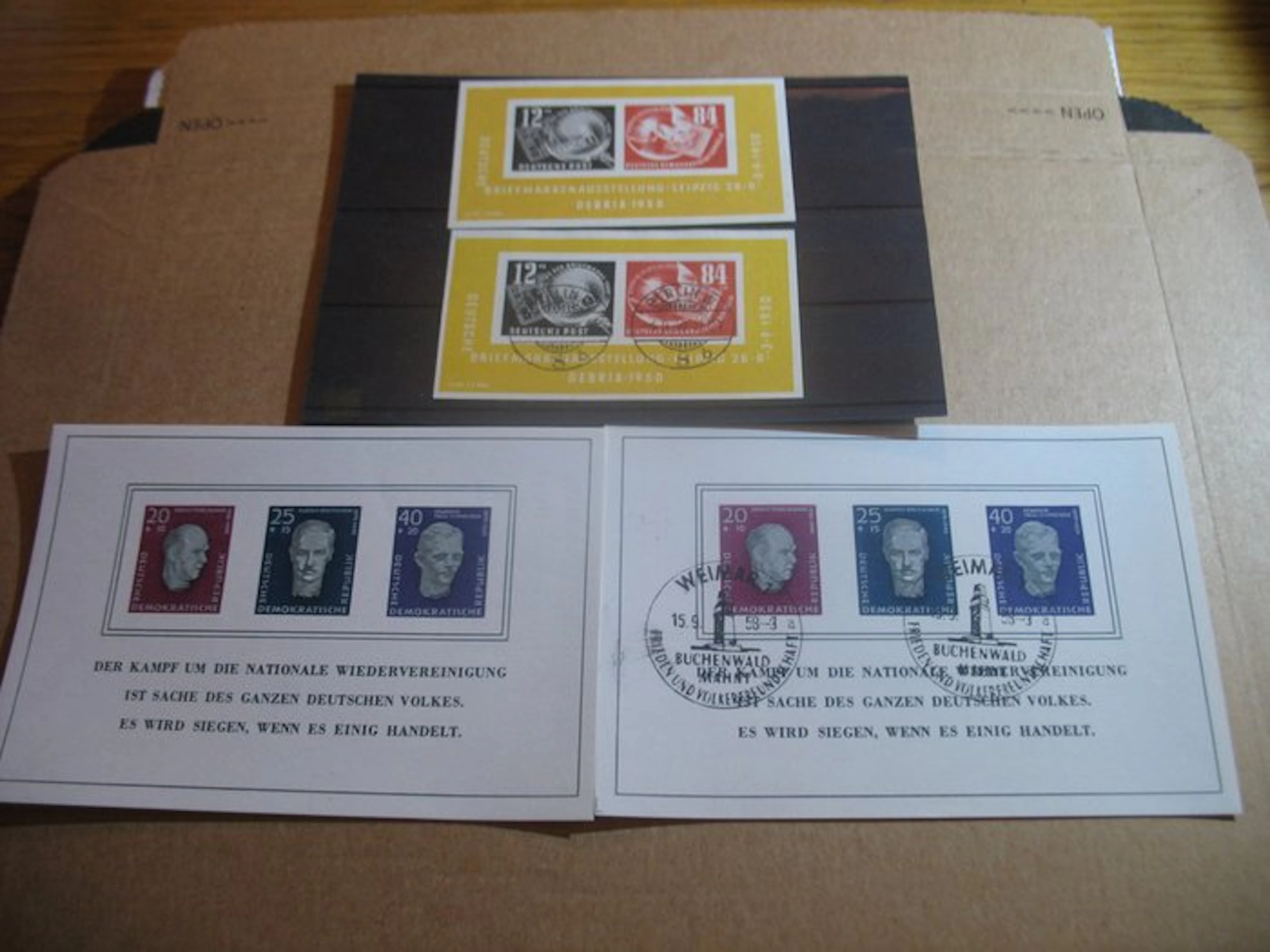 GDR - Block 7 mint and cancelled, Block 15 mint and cancelled