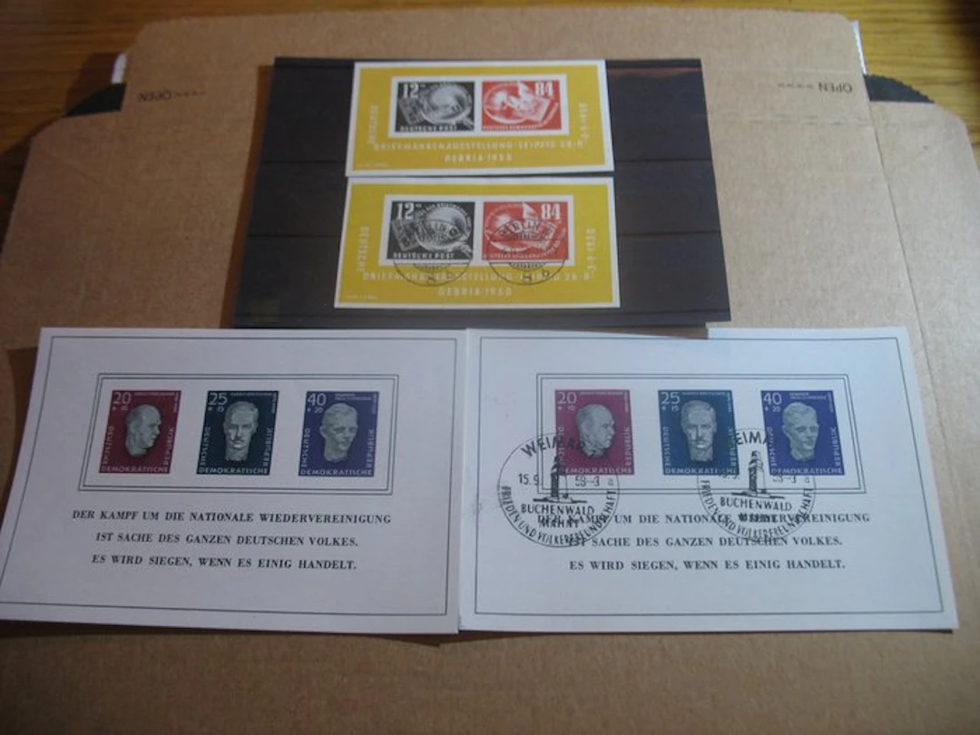 GDR - Block 7 mint and cancelled, Block 15 mint and cancelled
