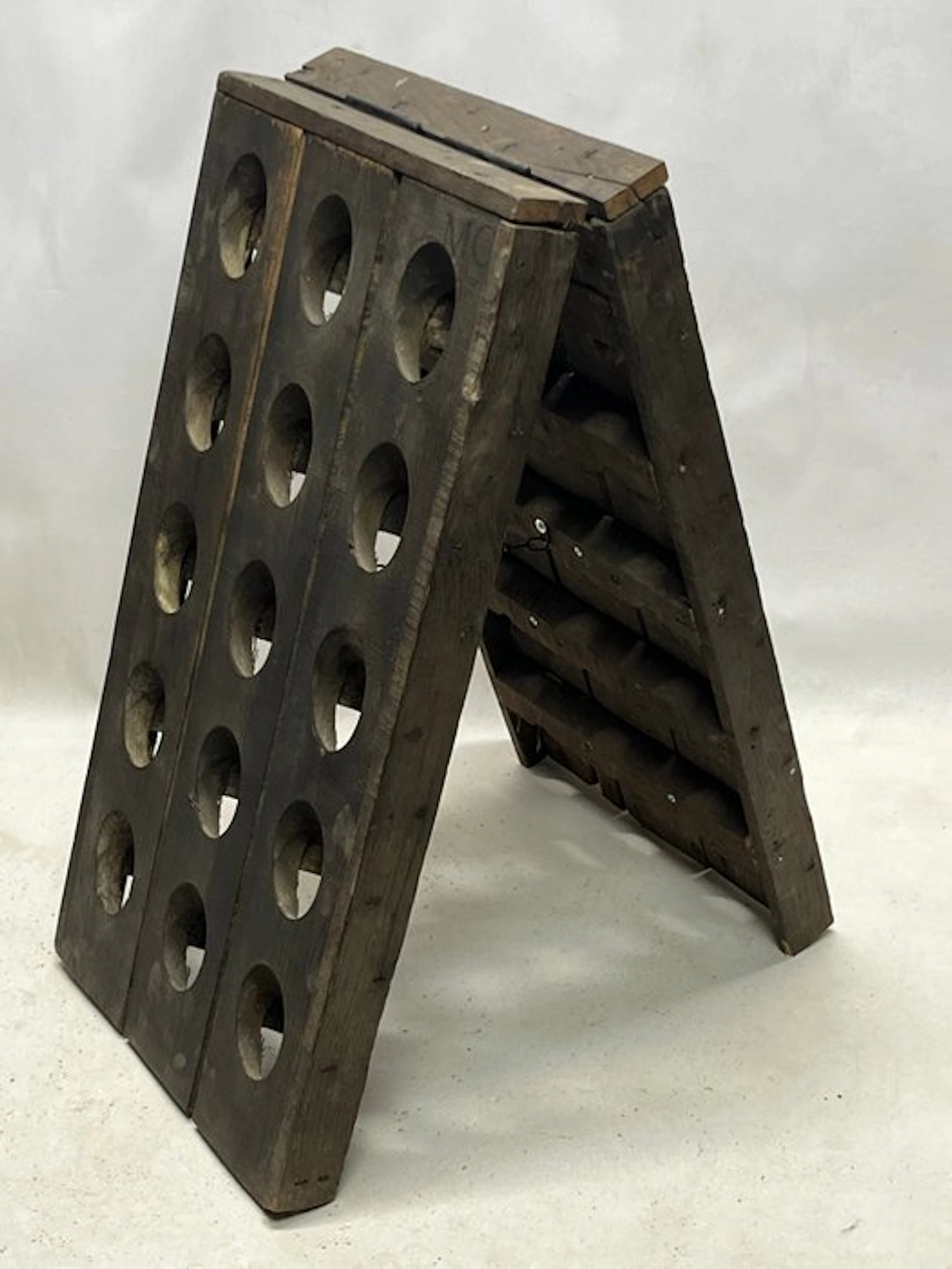 Wine rack - Wood, Oak - MC display stand for 30 bottles