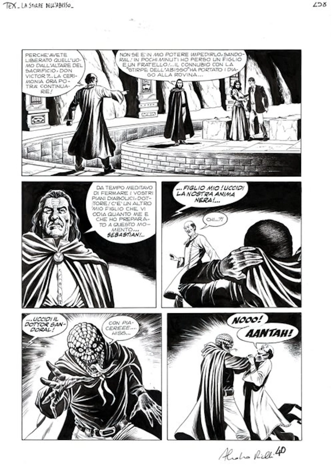 Piccinelli, Alessandro - 1 Original page - Tex #651 - "Luna insanguinata"