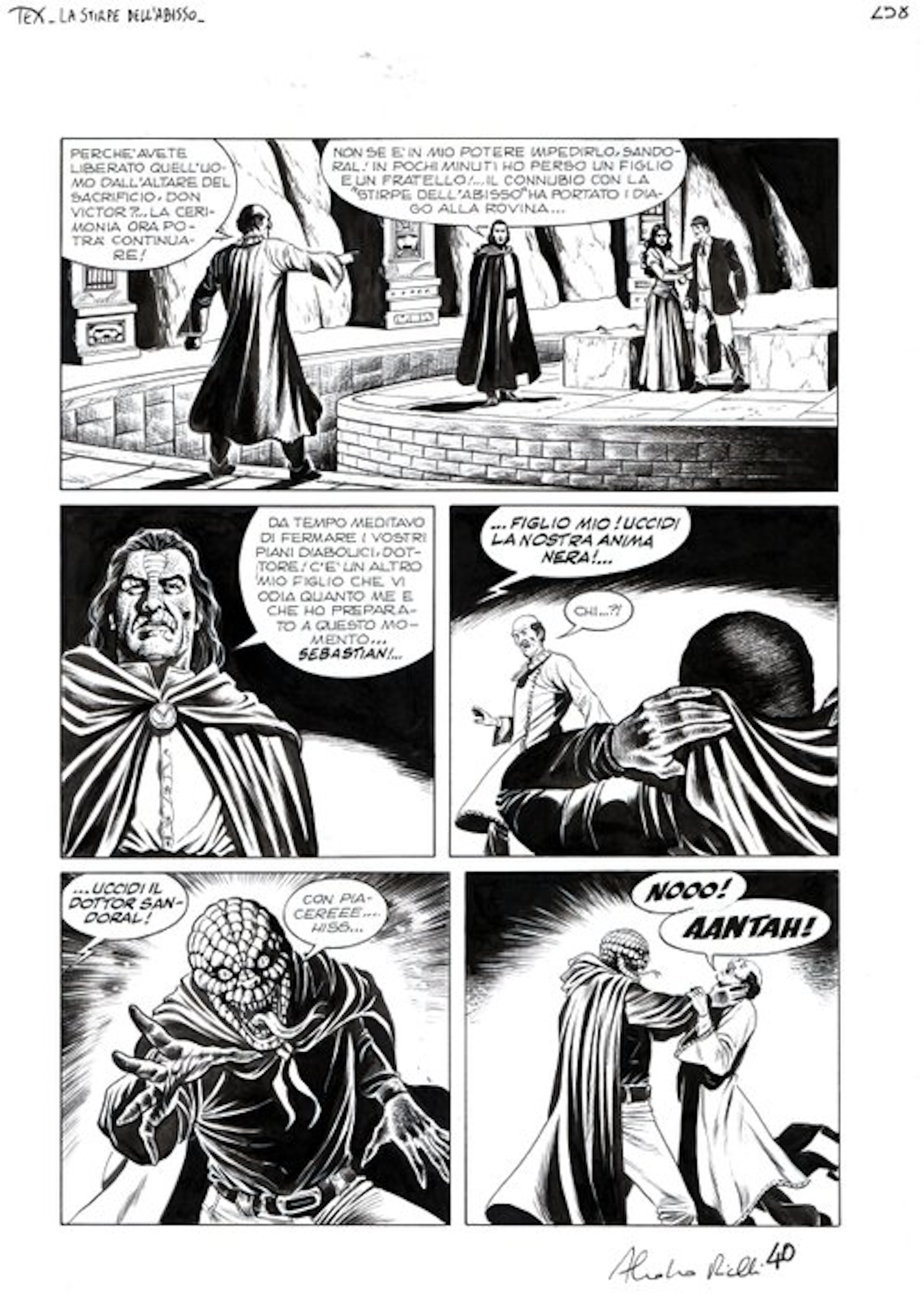 Piccinelli, Alessandro - 1 Original page - Tex #651 - "Luna insanguinata"