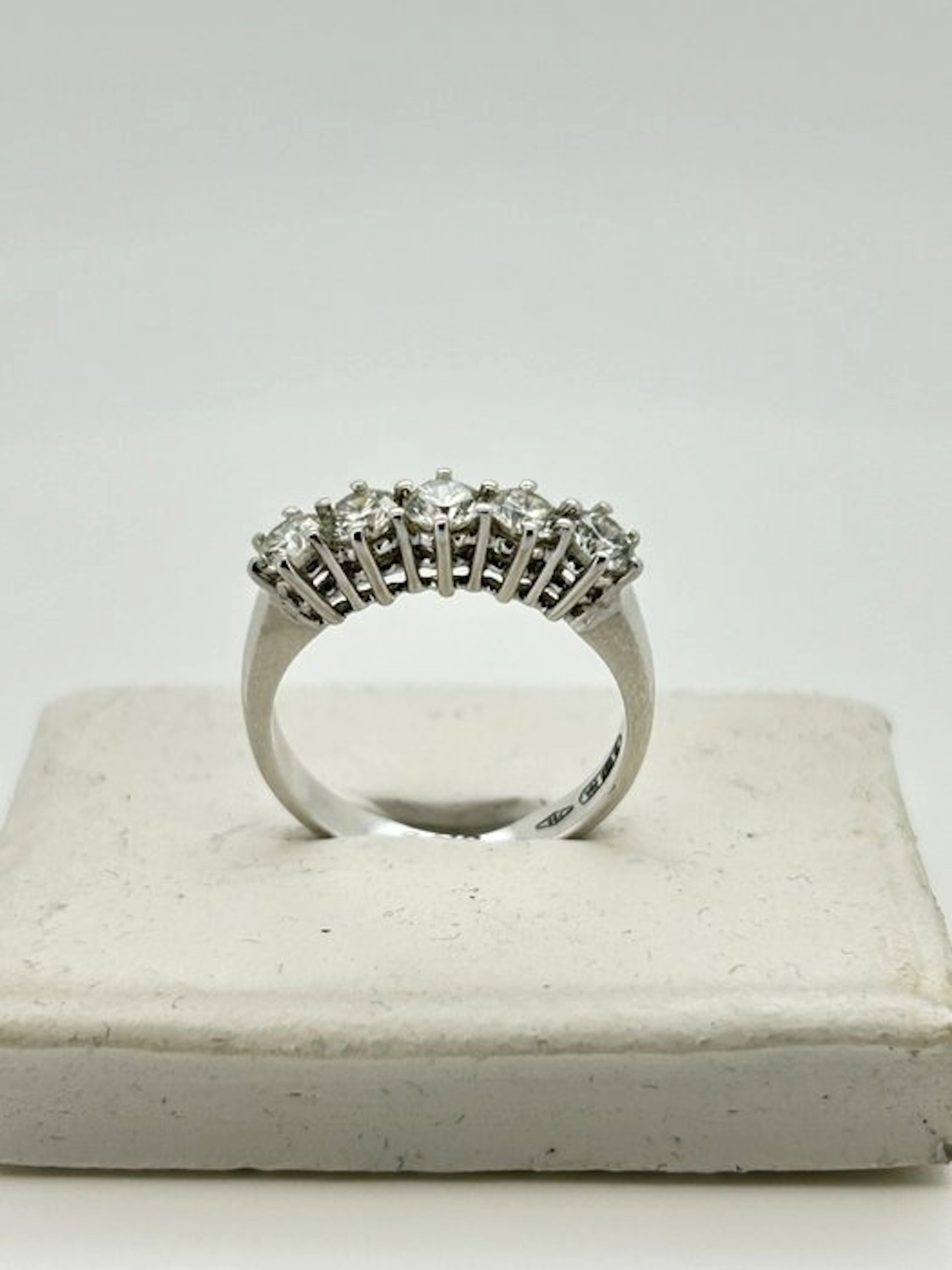 Ring - 18 kt. White gold - 1.25ct. tw. Diamond (Natural)