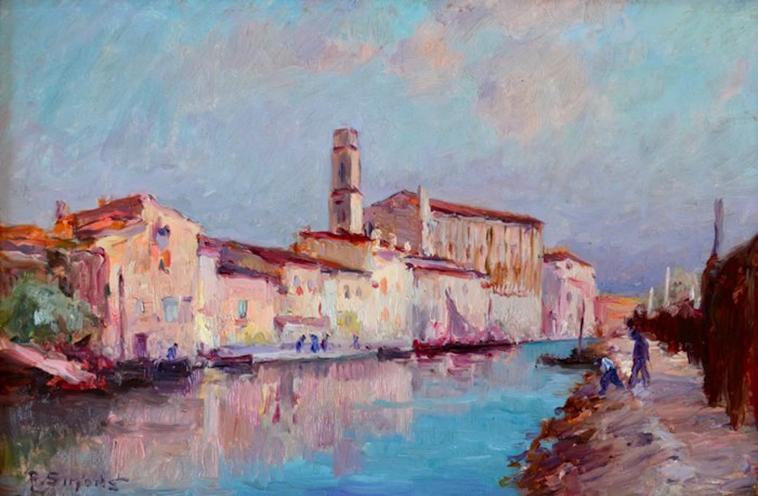Paul Simons (1865-1932) - Le canal Saint-Sébastien aux Martigues