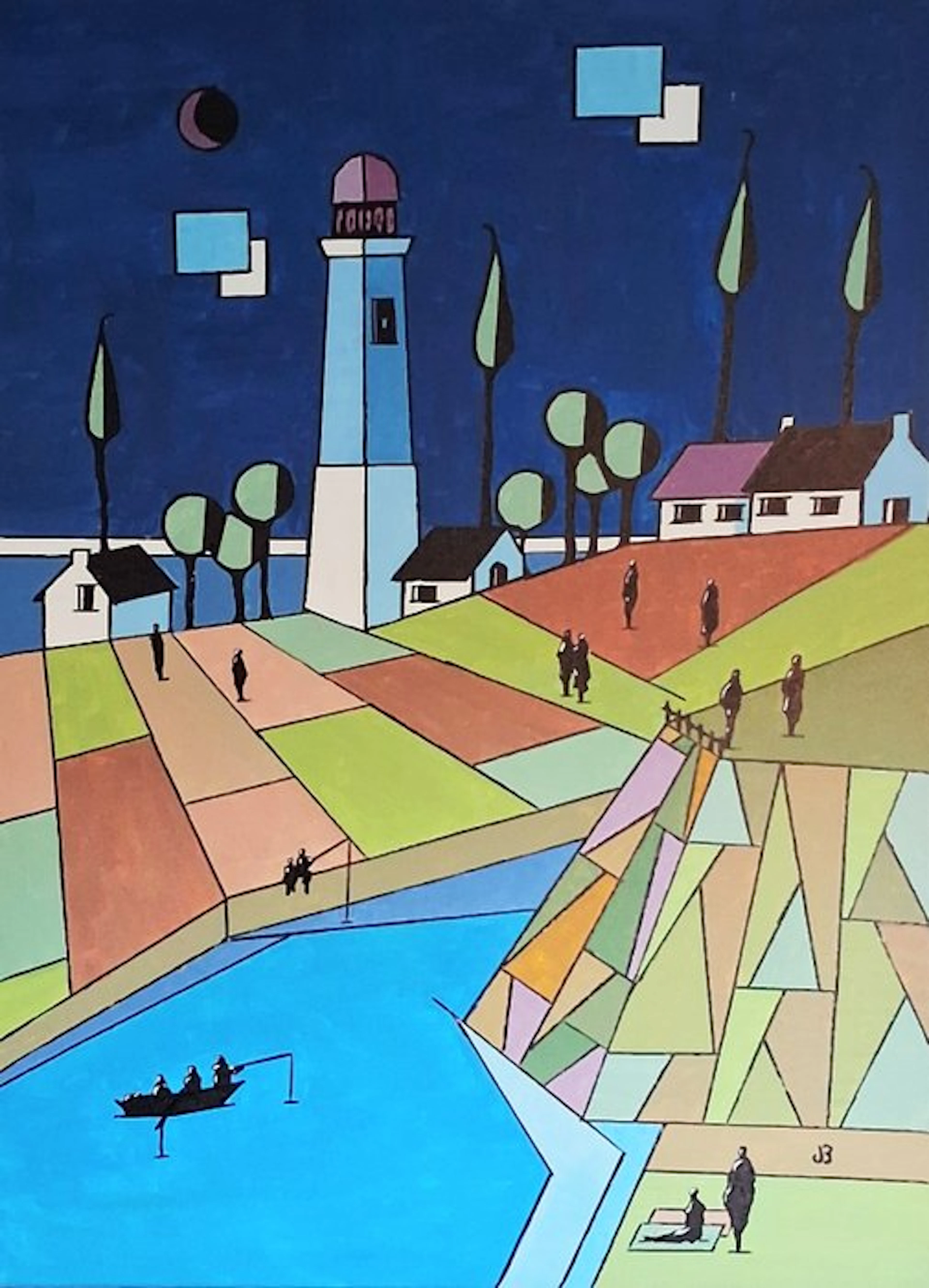 Bertrand Jost (1961) - Paysage littoral stylisé XL