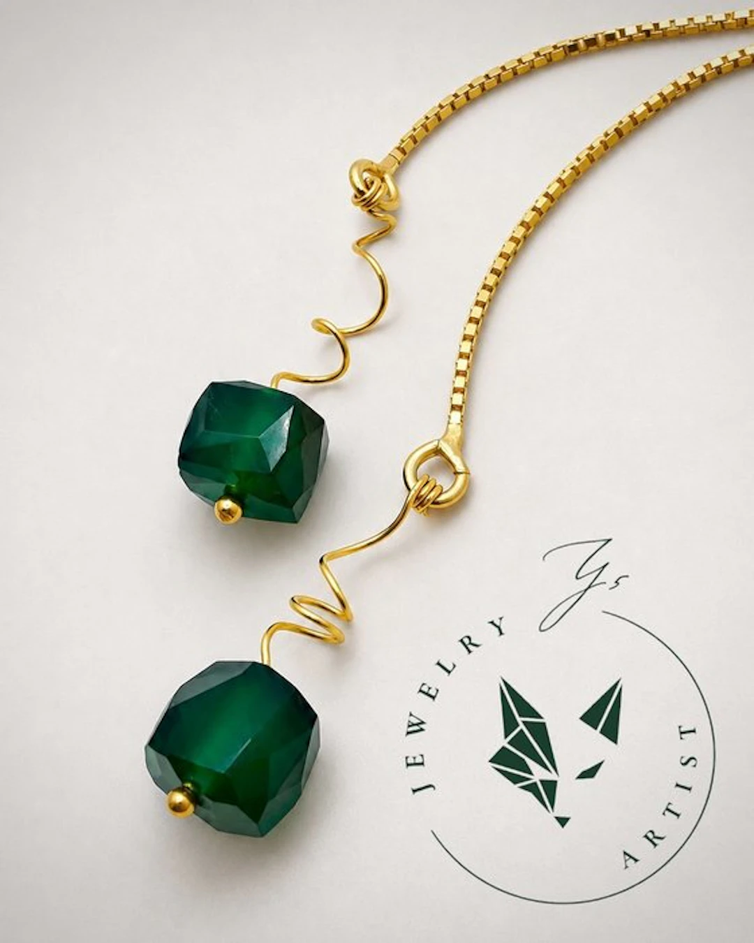 Designer Jewelry - Emerald - 925 Silver - Certificate...