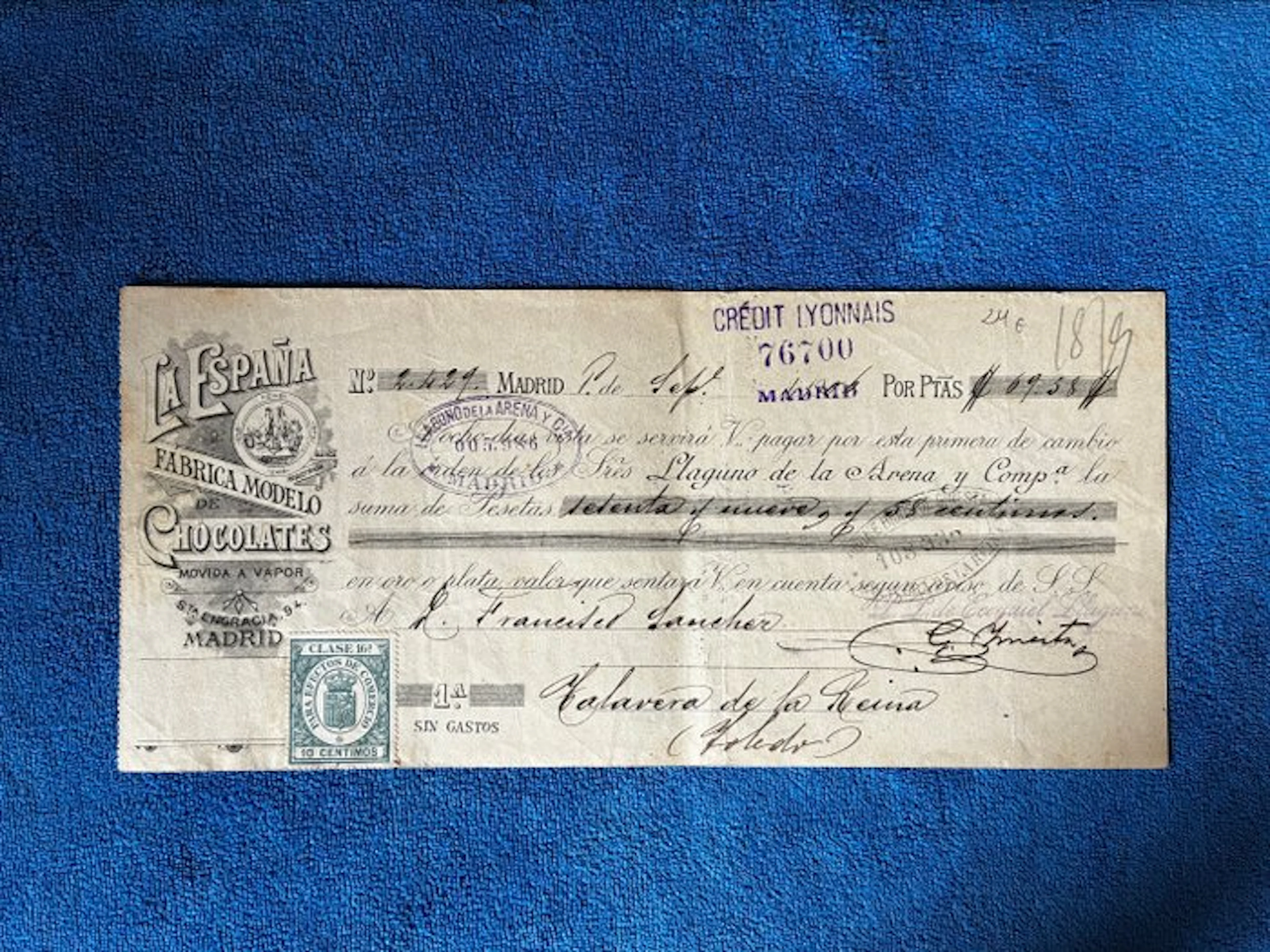 Spain. 79,15 pesetas 1906