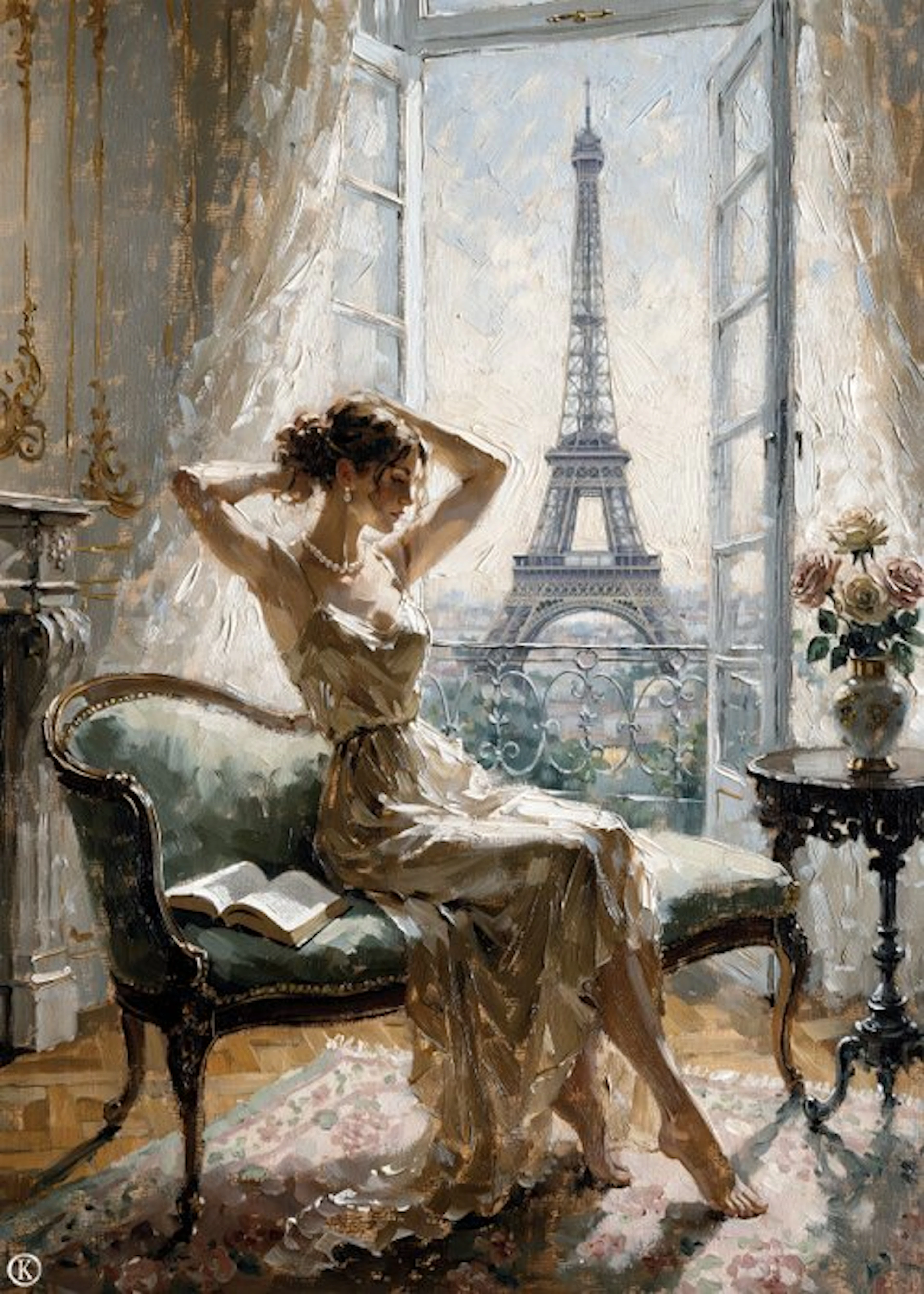 Kleury.art - [XL Canvas] "Morning Light over the Iron Tower" by Kleury.art
