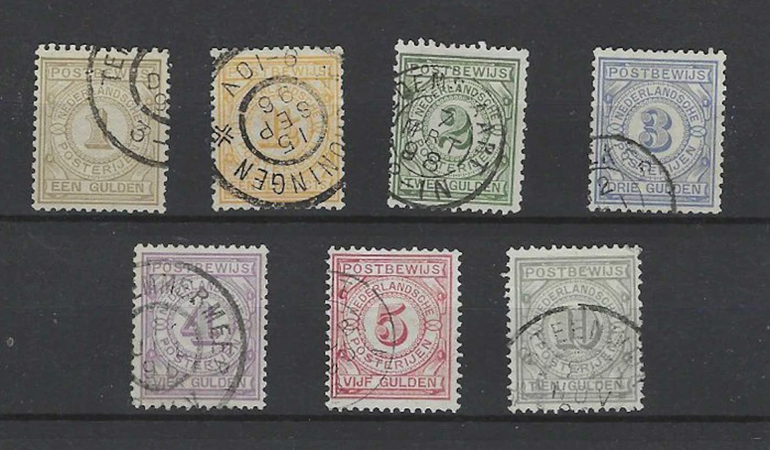 Netherlands 1884 - Proof-of-postage stamps - NVPH PW1/PW7