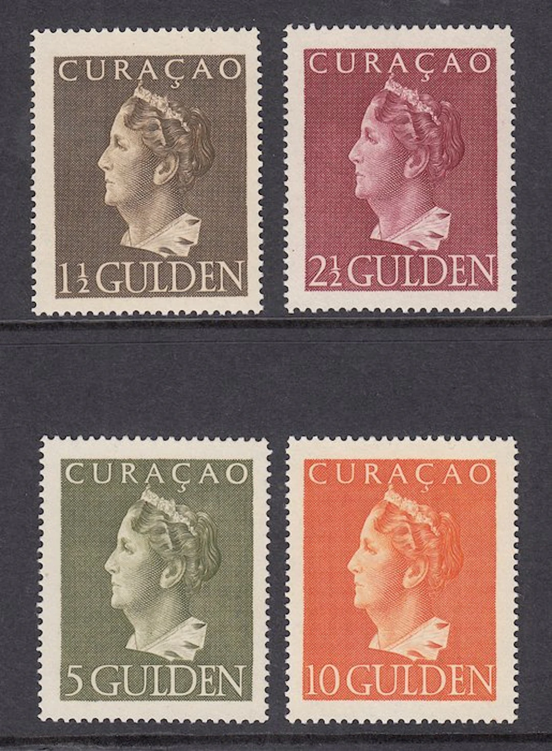 Curaçao 1947 - Queen Wilhelmina 'Konijnenburg' - NVPH 178/181
