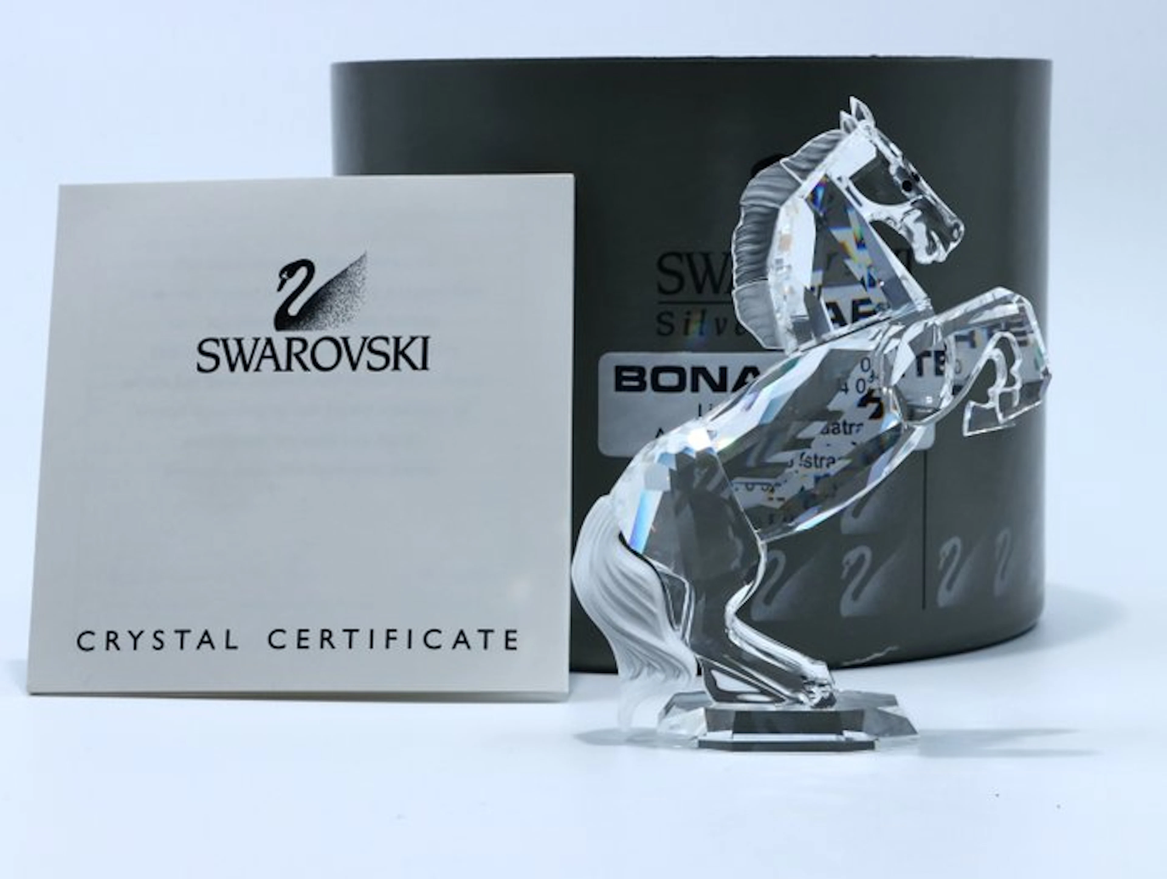Figure - Swarovski - Witte Hengst (Boxed + certificate) - Crystal