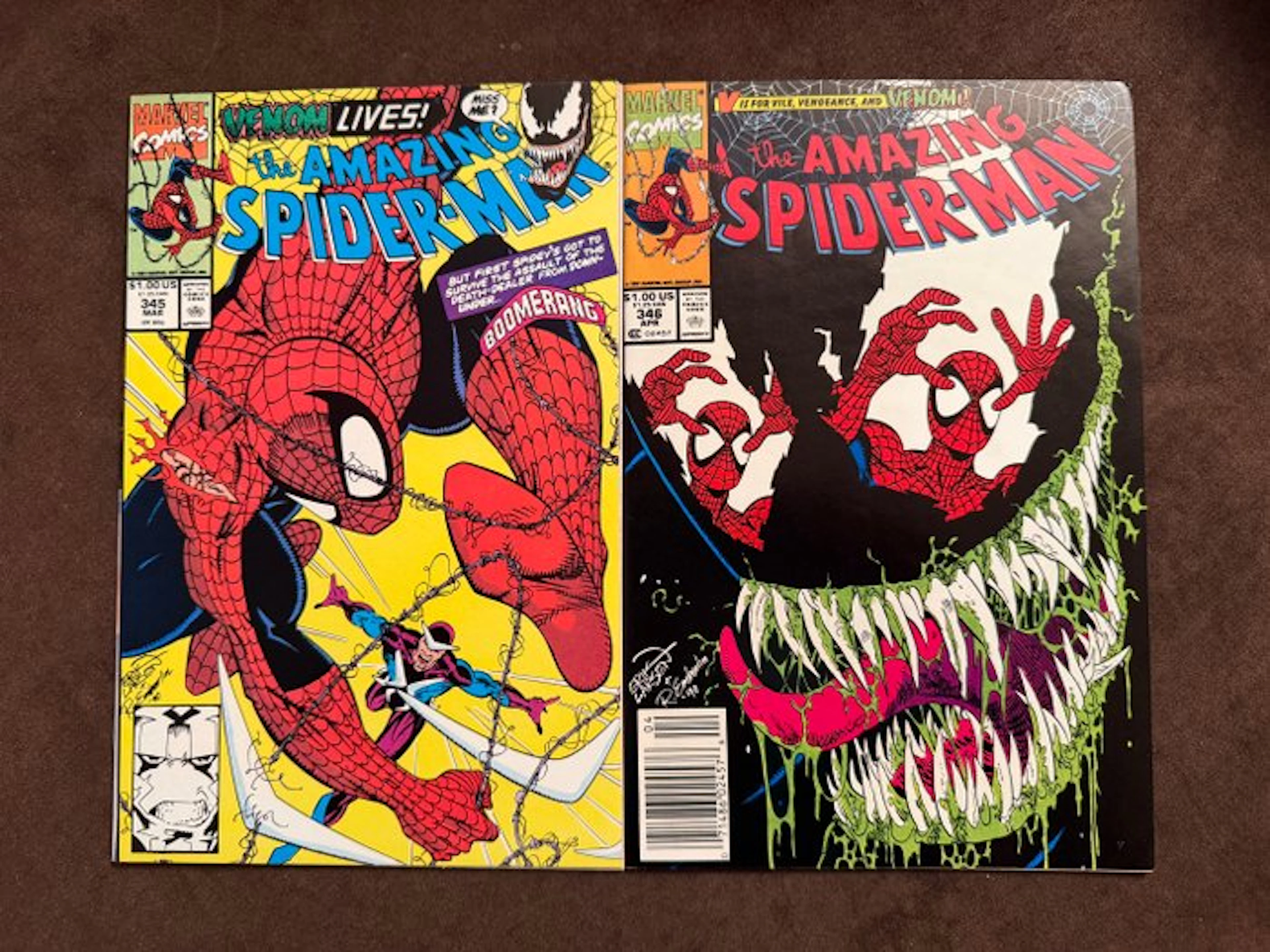 The Amazing Spider-Man 345, 346 - The Amazing Spider-Man - 2 Comic - 1991/1991