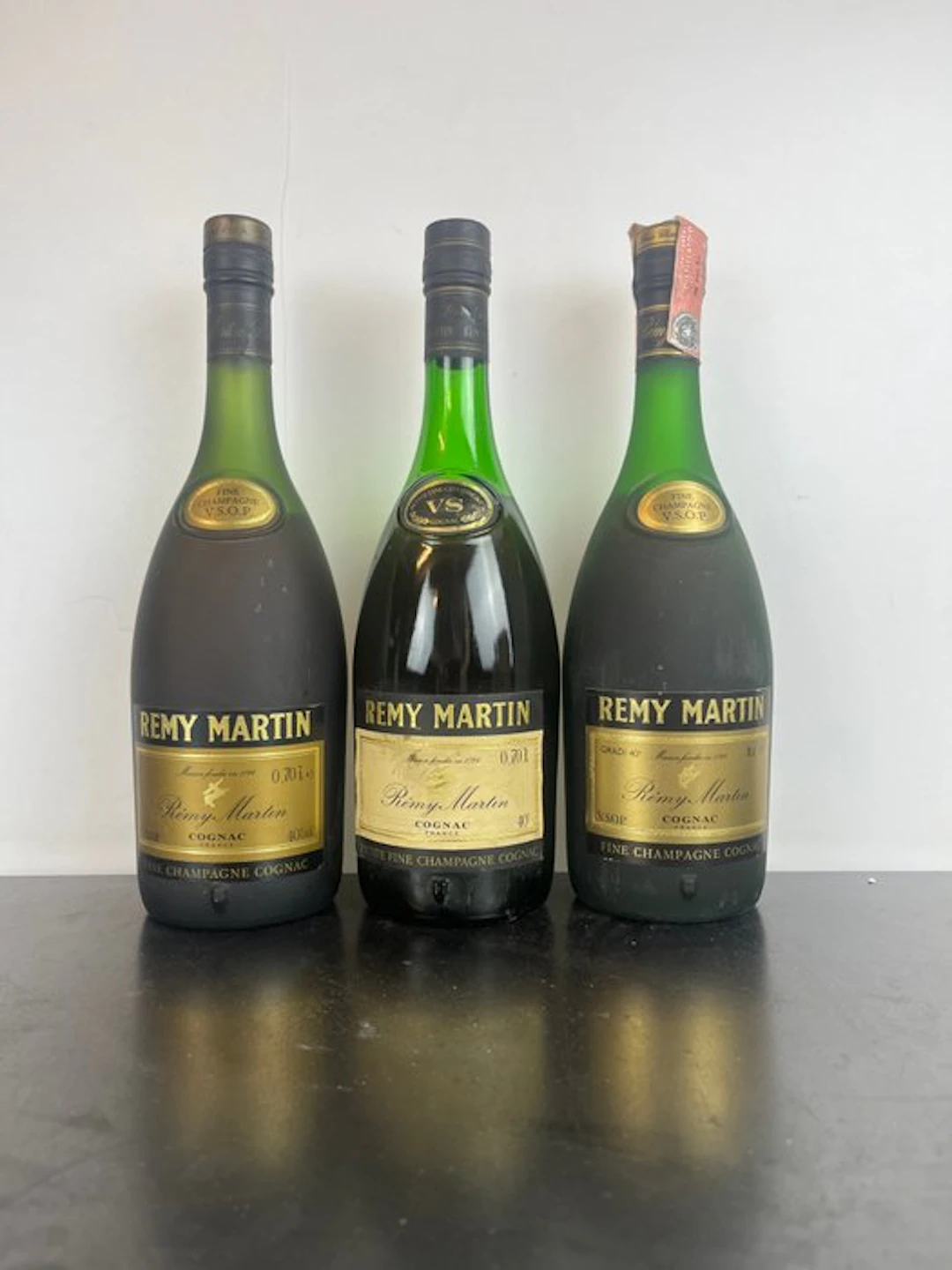 Rémy Martin - VSOP + VS - b. 1970s, 1980s - 70cl - 3 bottles
