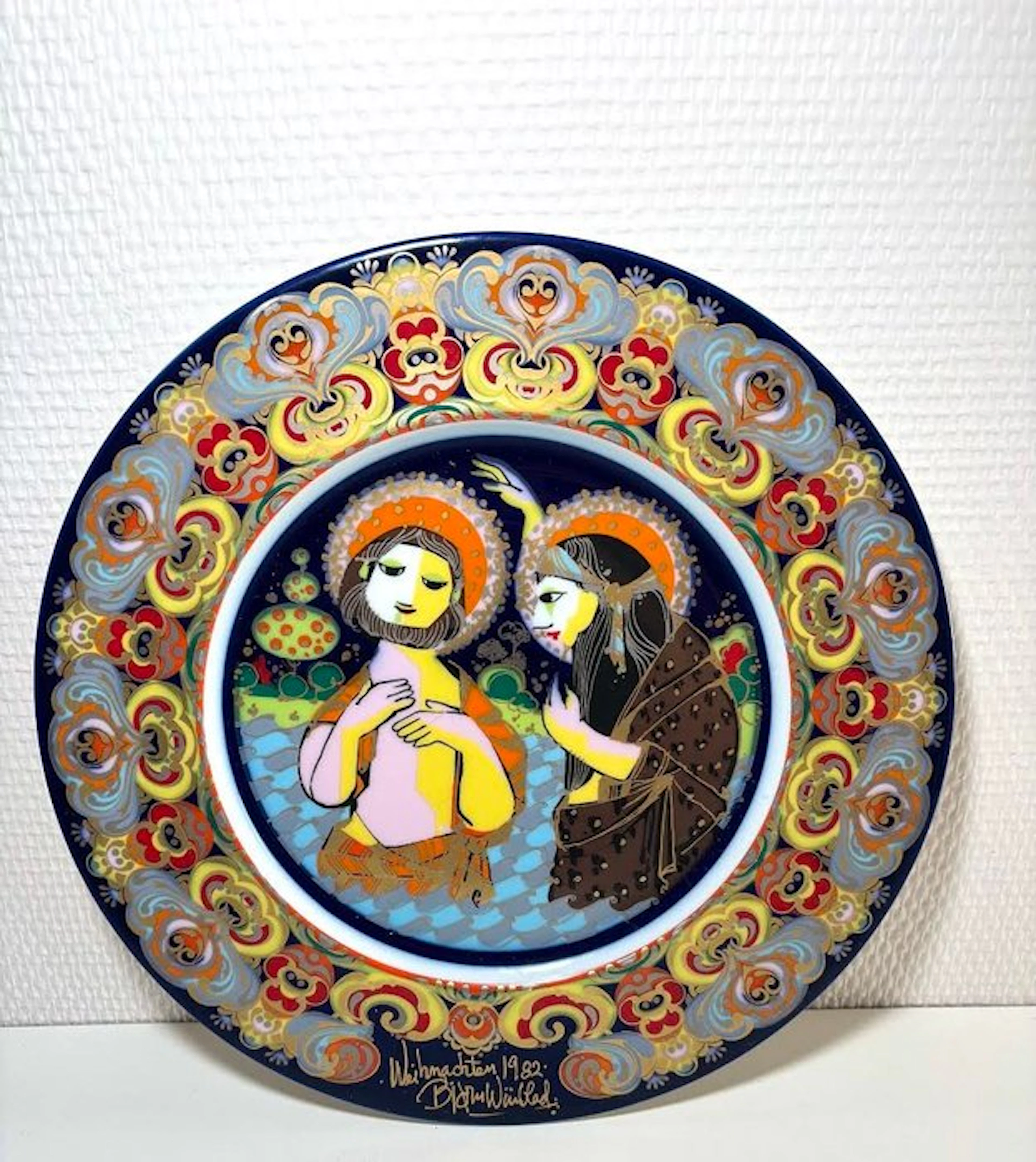 Rosenthal - Bjørn Wiinblad - Plate - Biscuit porcelain - hand-decorated