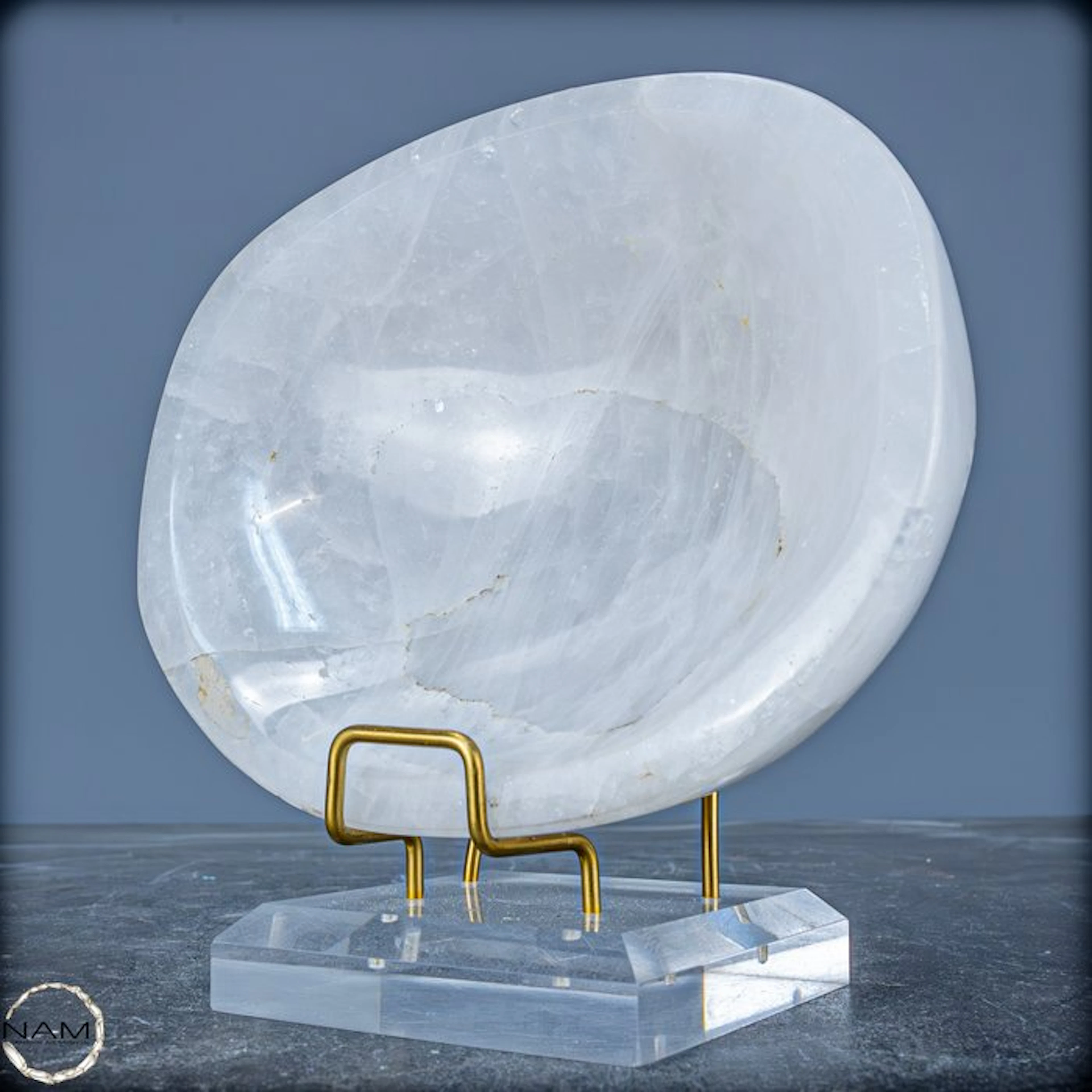 Natural Clear Quartz Crystal Bowl- 1123.21 g