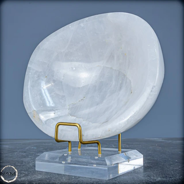 Natural Clear Quartz Crystal Bowl- 1123.21 g