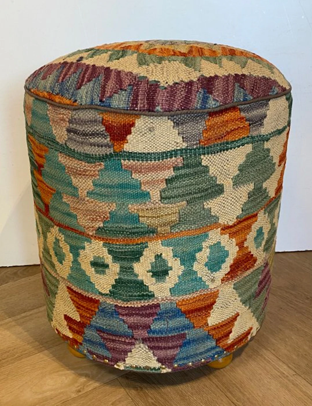 Kelim Pouf (Unused/New) - Carpet - 39 cm - 39 cm