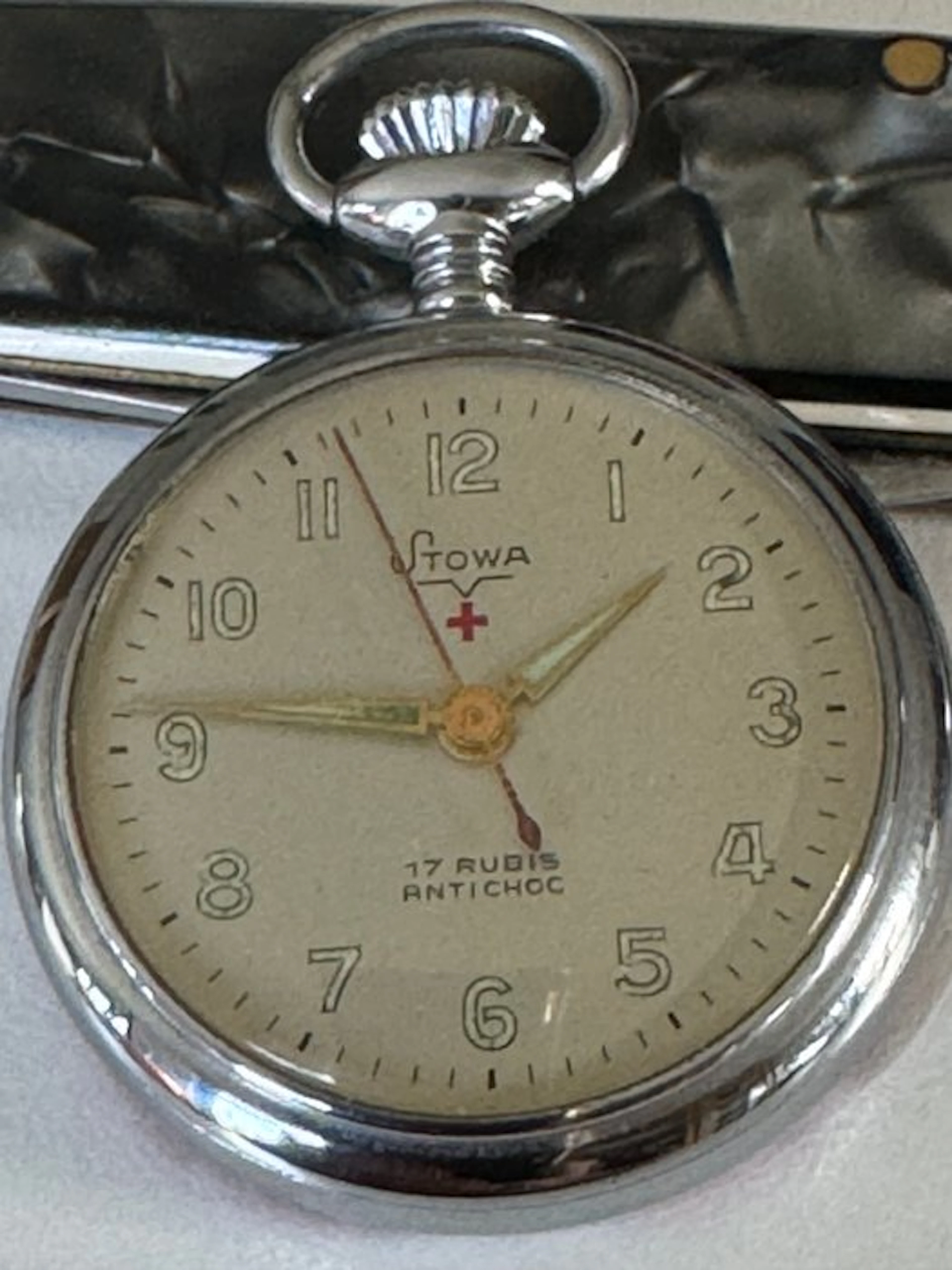 Stowa - Seltene Schwesternuhr Taschenuhr ungetragen alter...