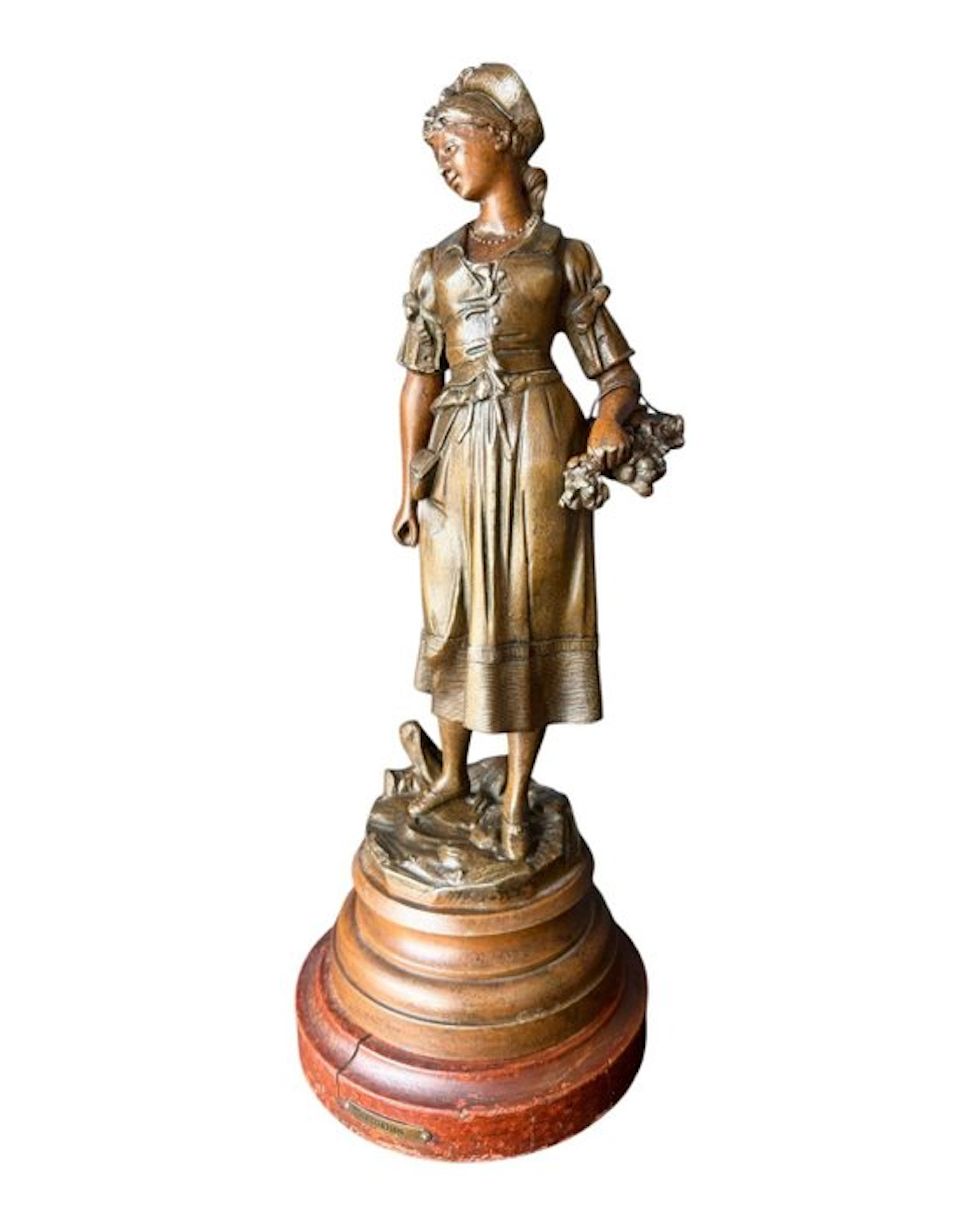 Franse kunstenaar - Sculpture, "Hesitation" - 42.5 cm - Spelter