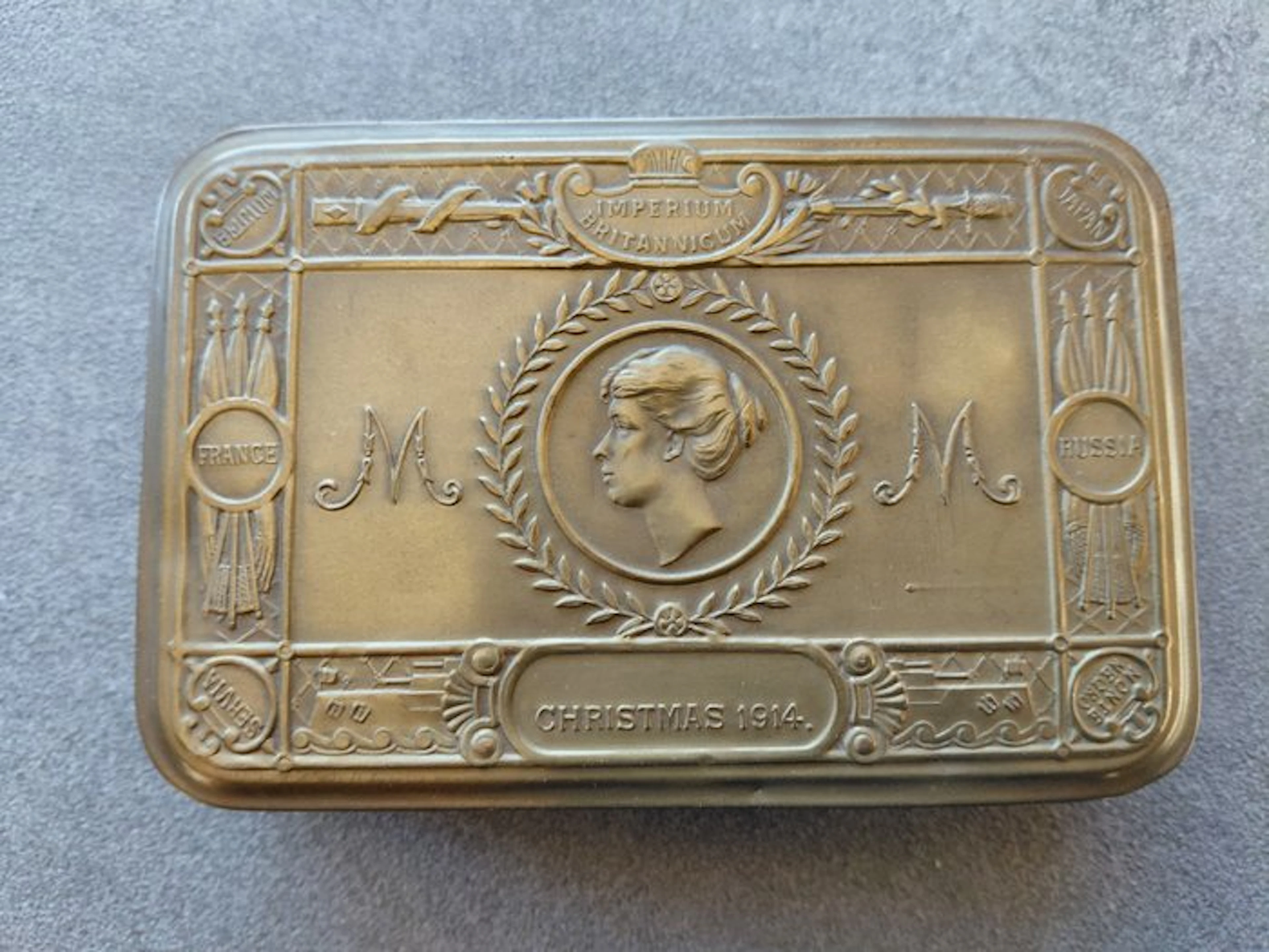 United Kingdom - Military uniform - Patriotic tin box, Christmas 1914
